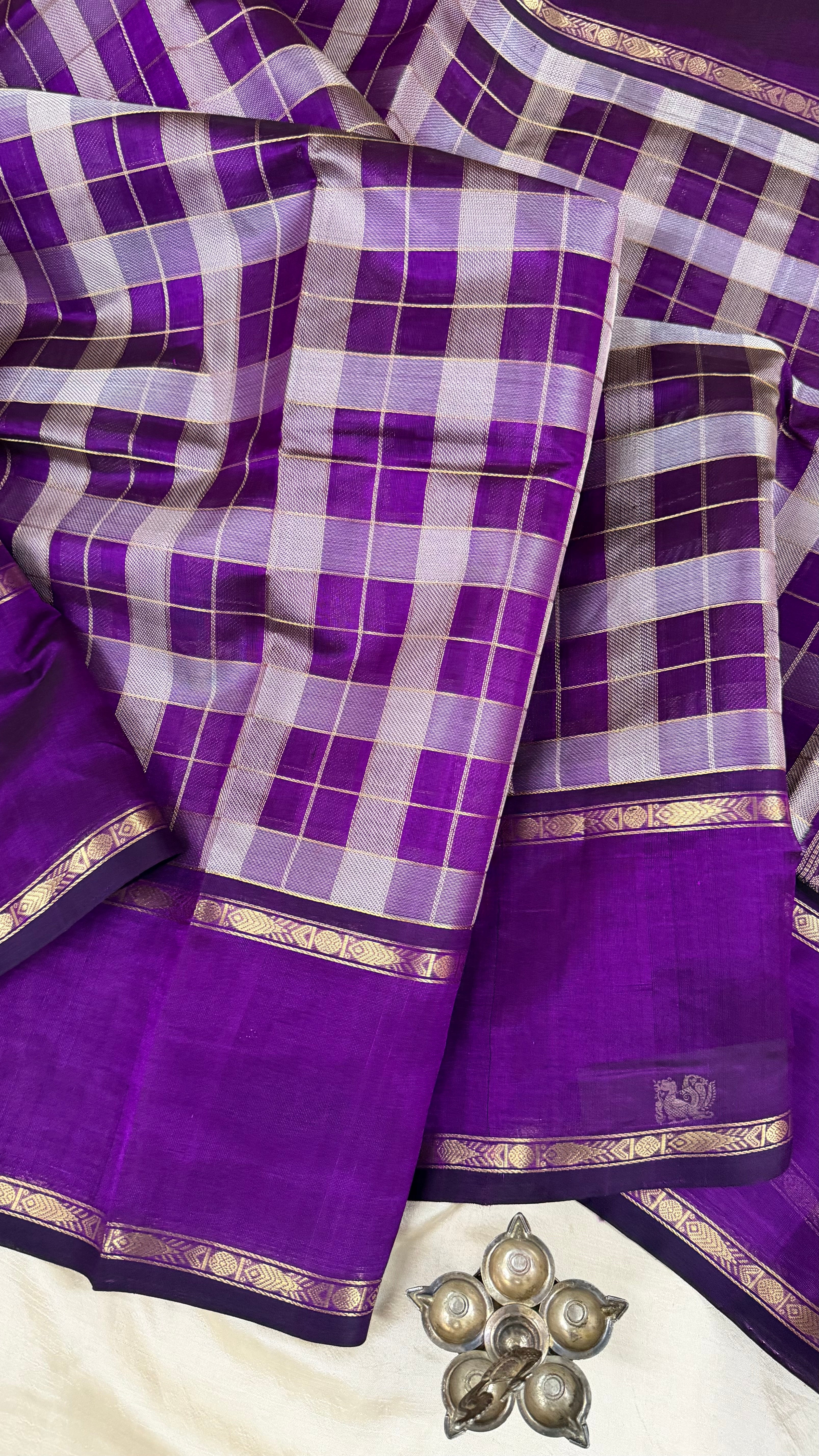 Chettinad Kattam purple / Premium Silk Cotton CLSA5166