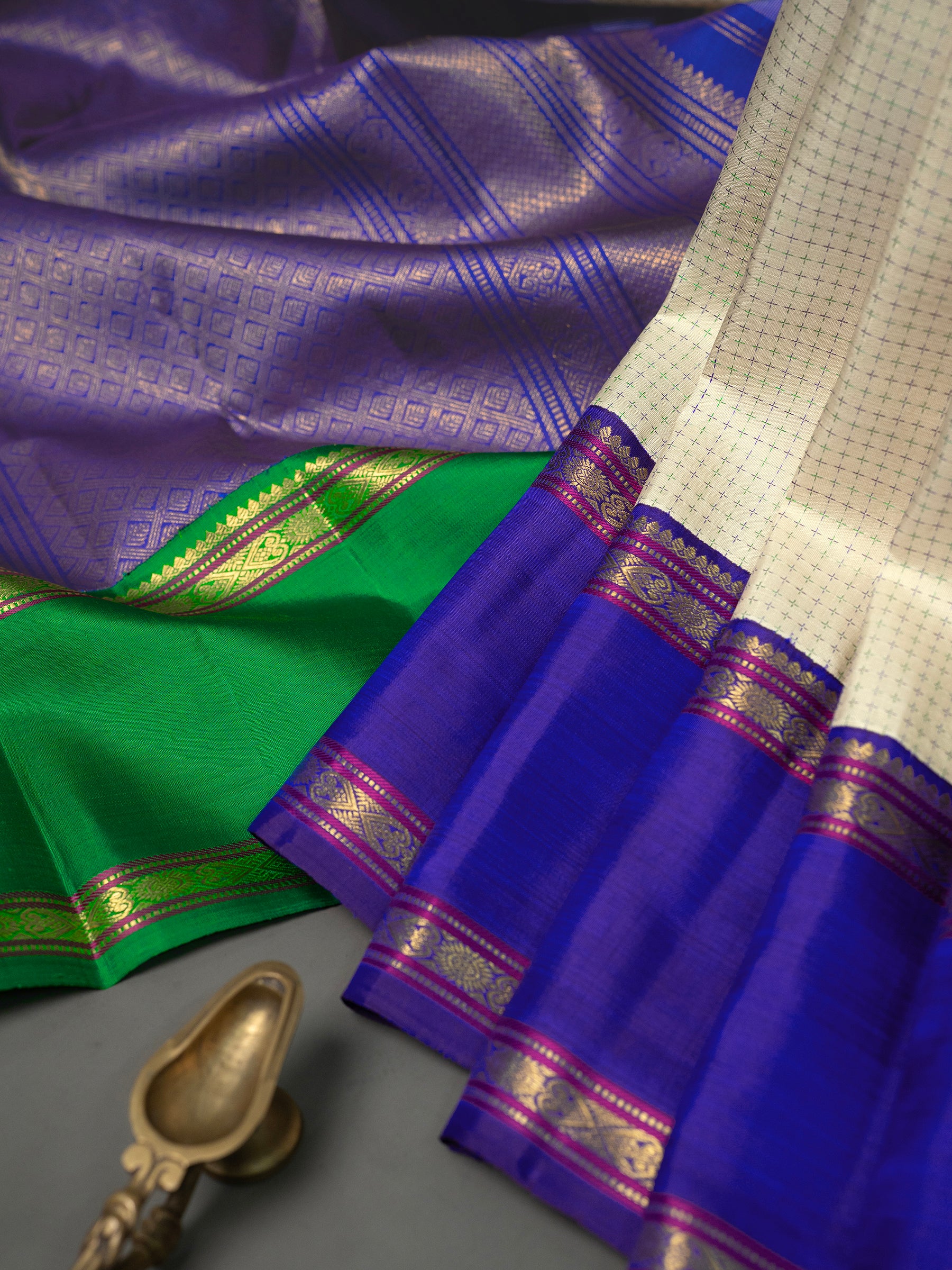 Plus Butta Ganga Jamuna Kanjipuram Silk Saree CLSA11074