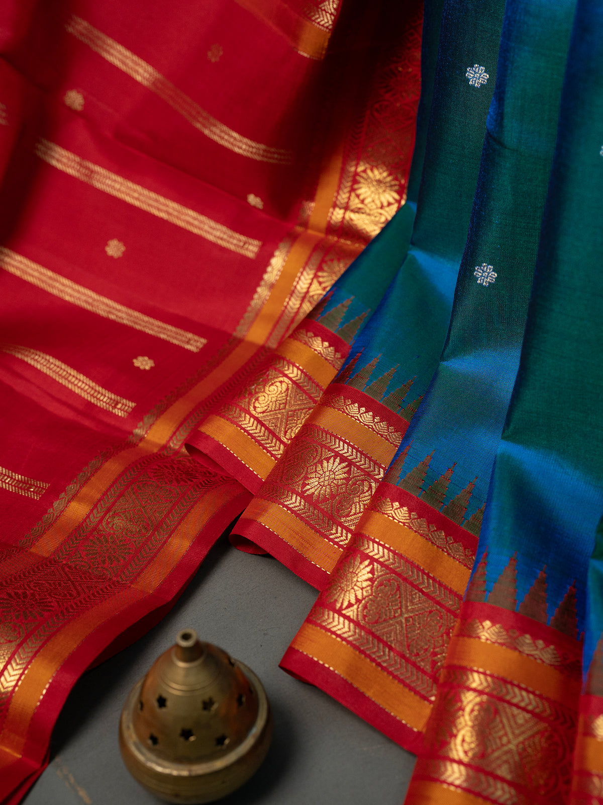 Mayilkazhuthu temple Korvai /Kanjipuram Silk Saree CLSA