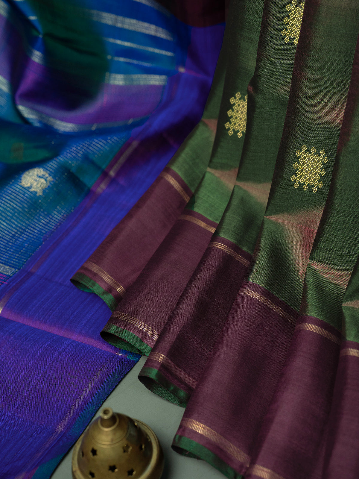 Manthulir Kolam Butta Kanjipuram Silk Saree CLSA5255