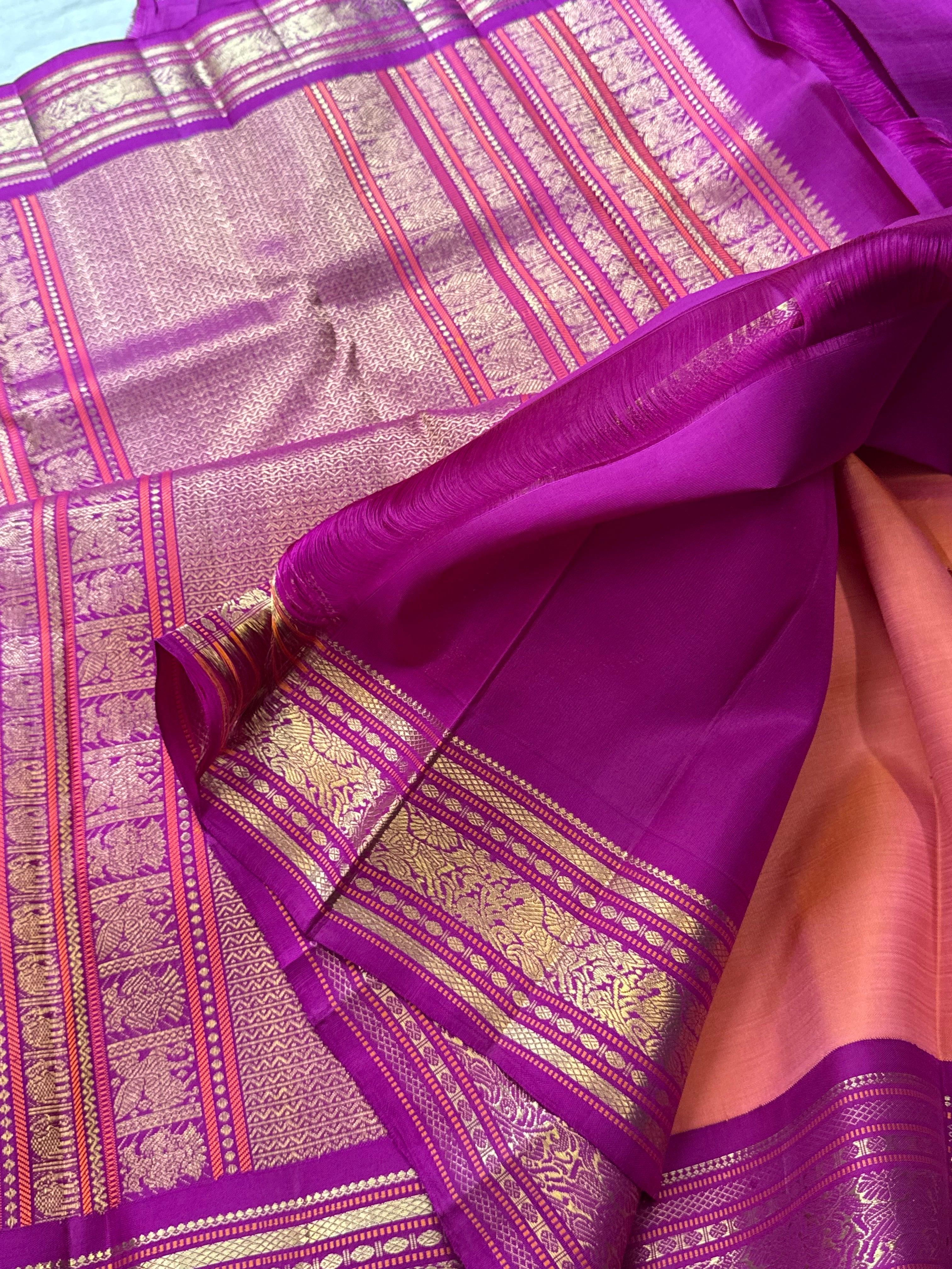 Kanagambaram Korvai / Kanjipuram silk