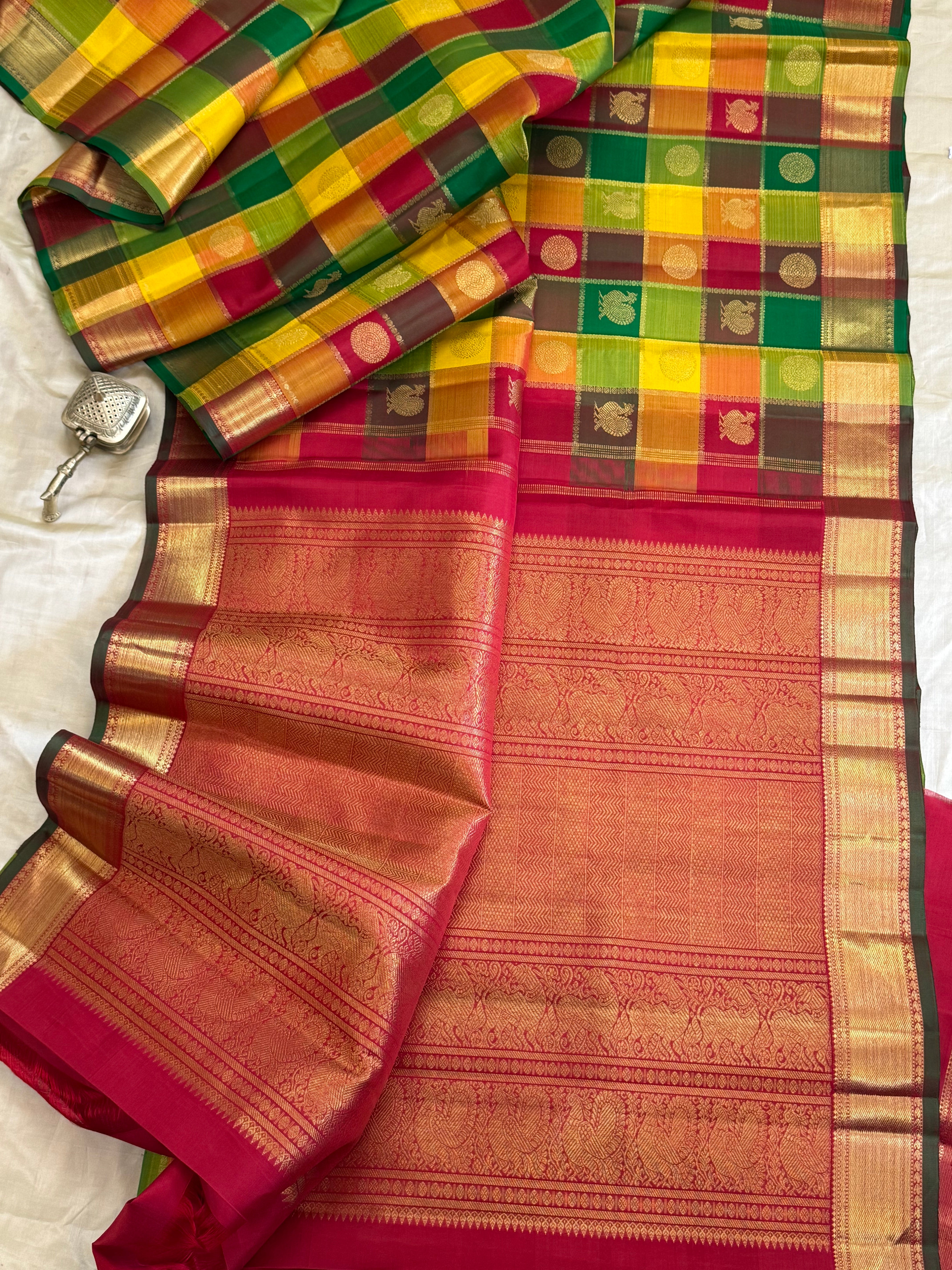 Vintage Paalum pazhum Kattam/kanjipuram silk /CLSA10490