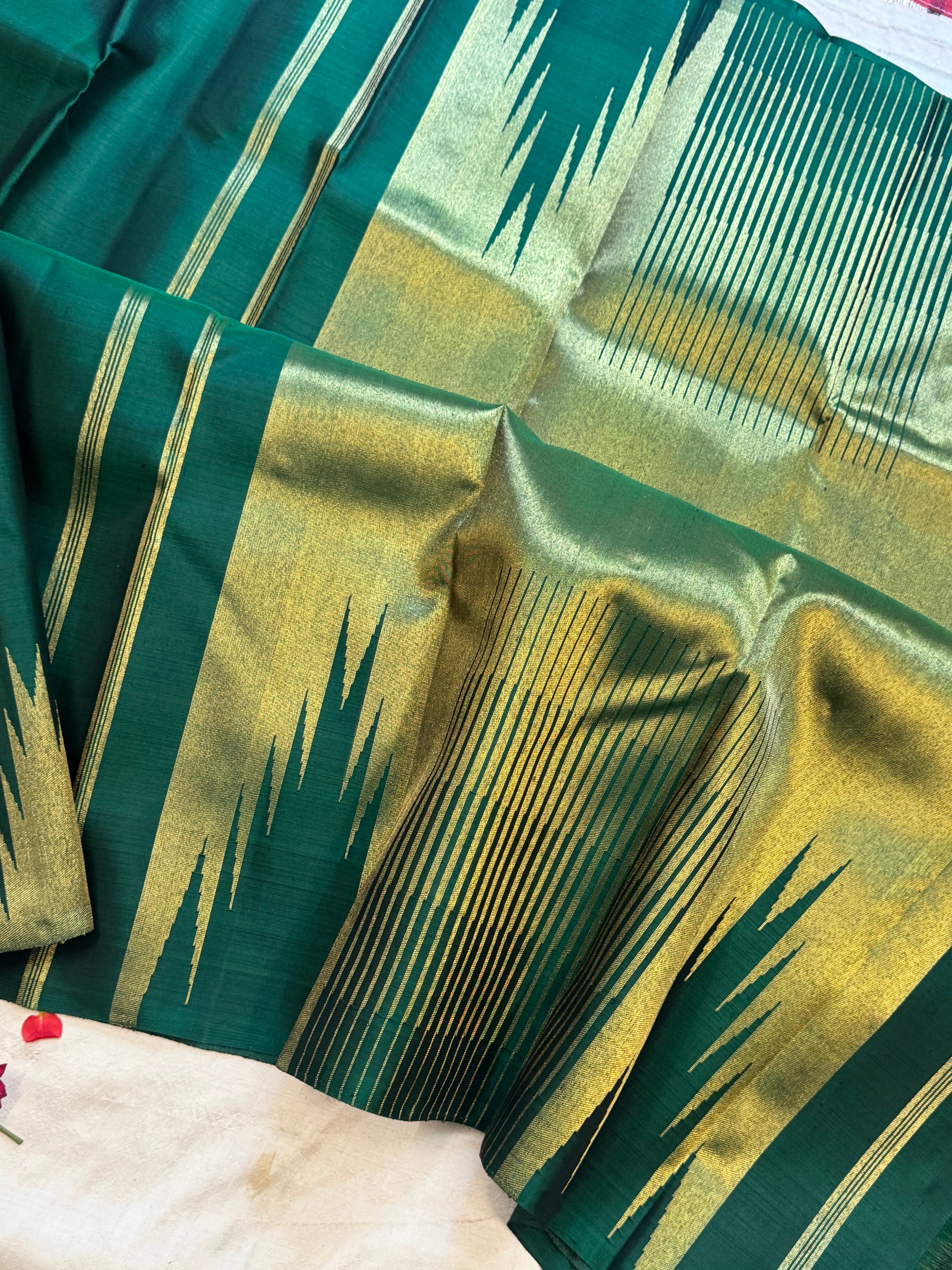 8 kol dark green - kanjipuram silk