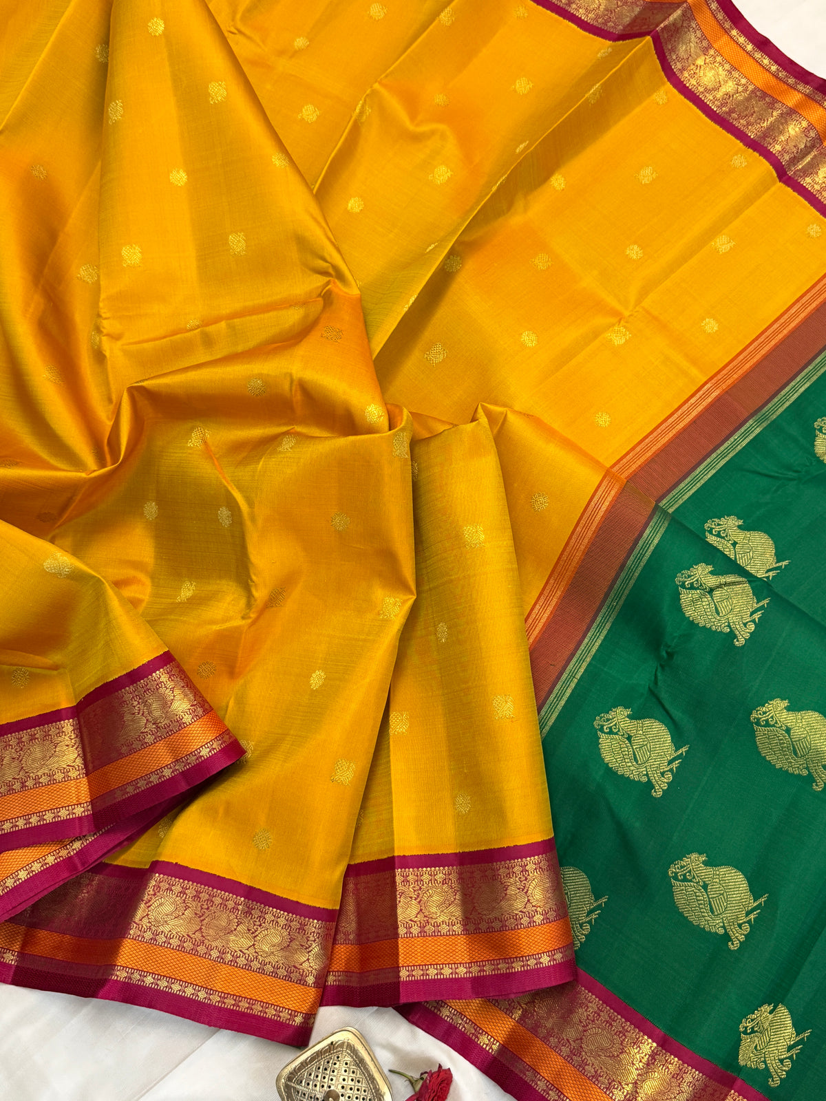 Triple Palla with Korvai / Kanjipuram Silk Saree