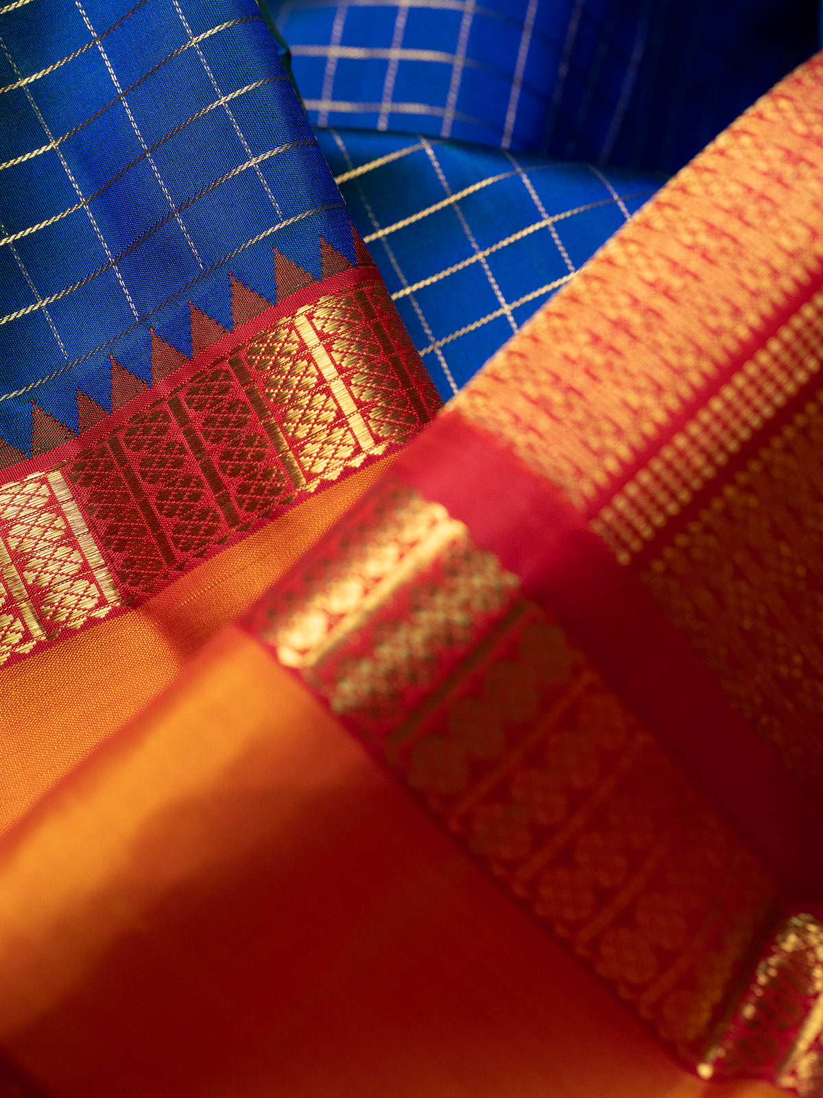 Mayilkazhuthu Zari Kattam Pure Kanjipuram Silk Saree CLSA12160