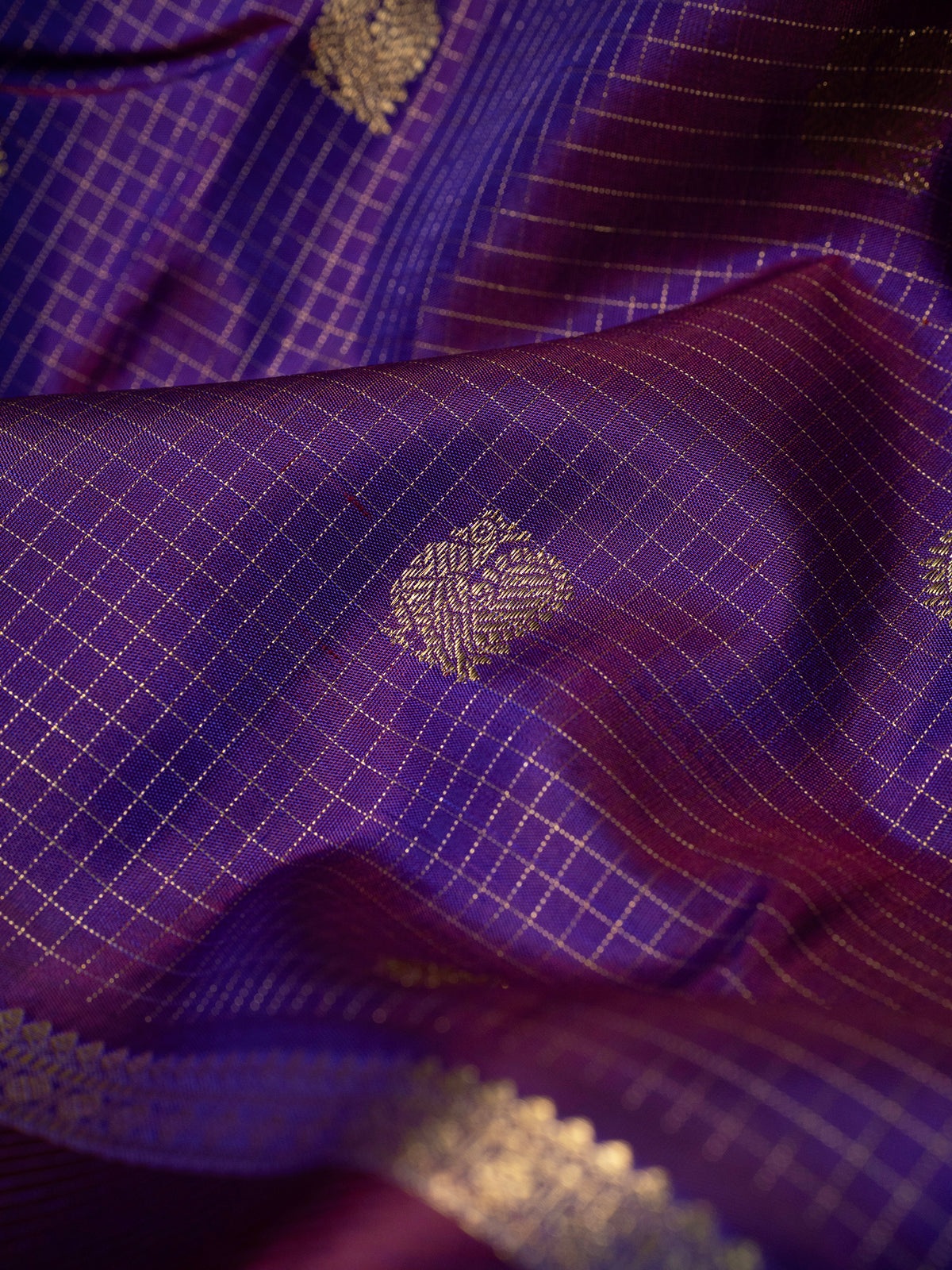 Brinjal vairaoosi Kattam Butta / Kanjipuram Silk Saree CLSA6772