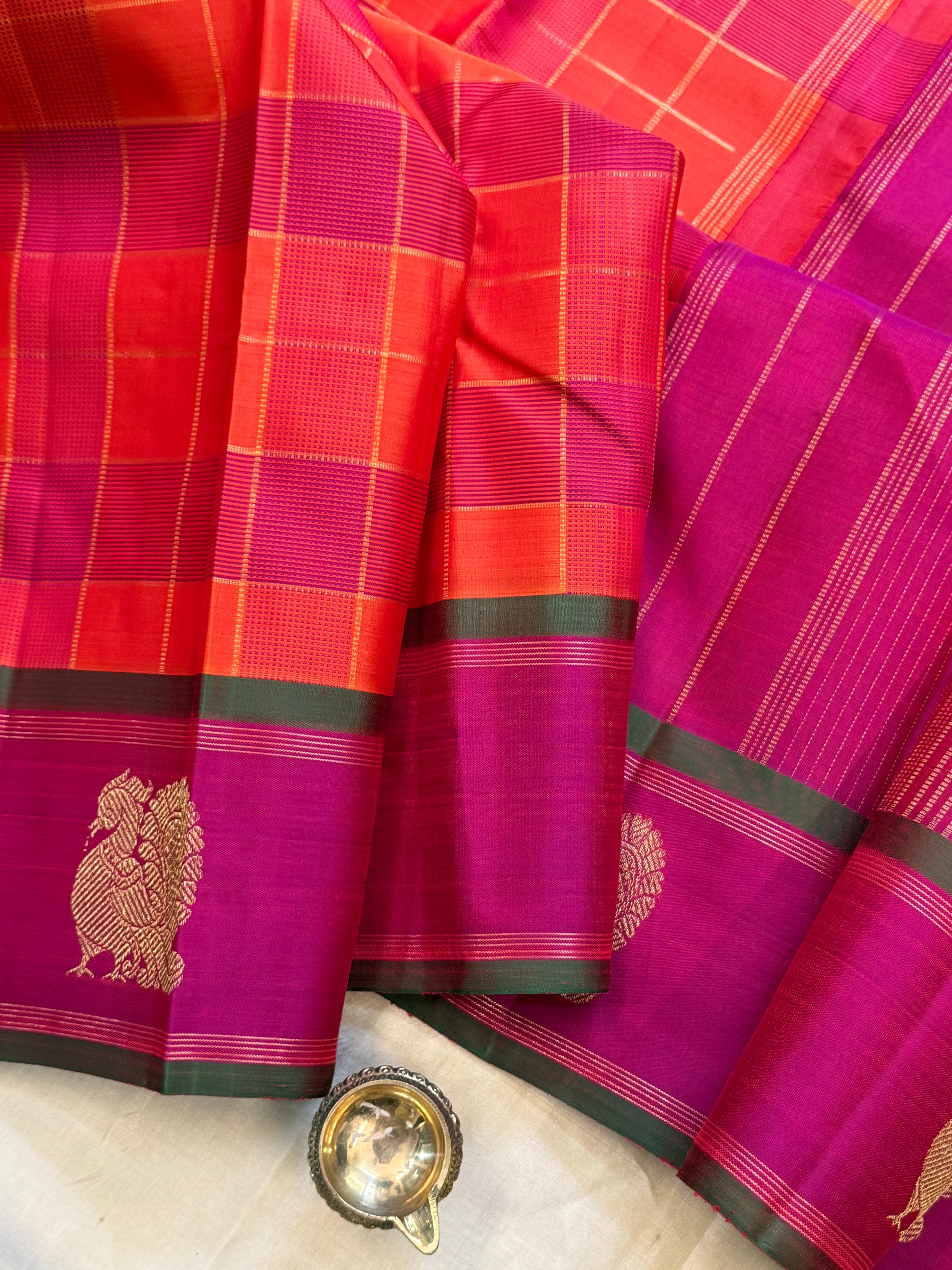 Sabai alangaram kattam with border butta / Kanjipuram Silk
