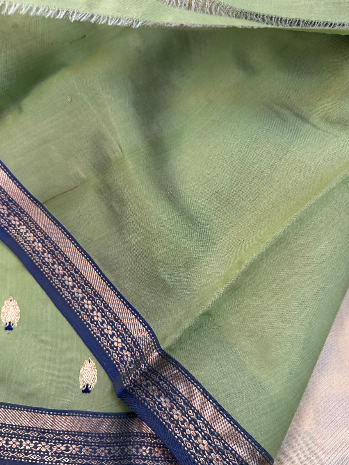Elakai green ektara premium Royal Chanderi