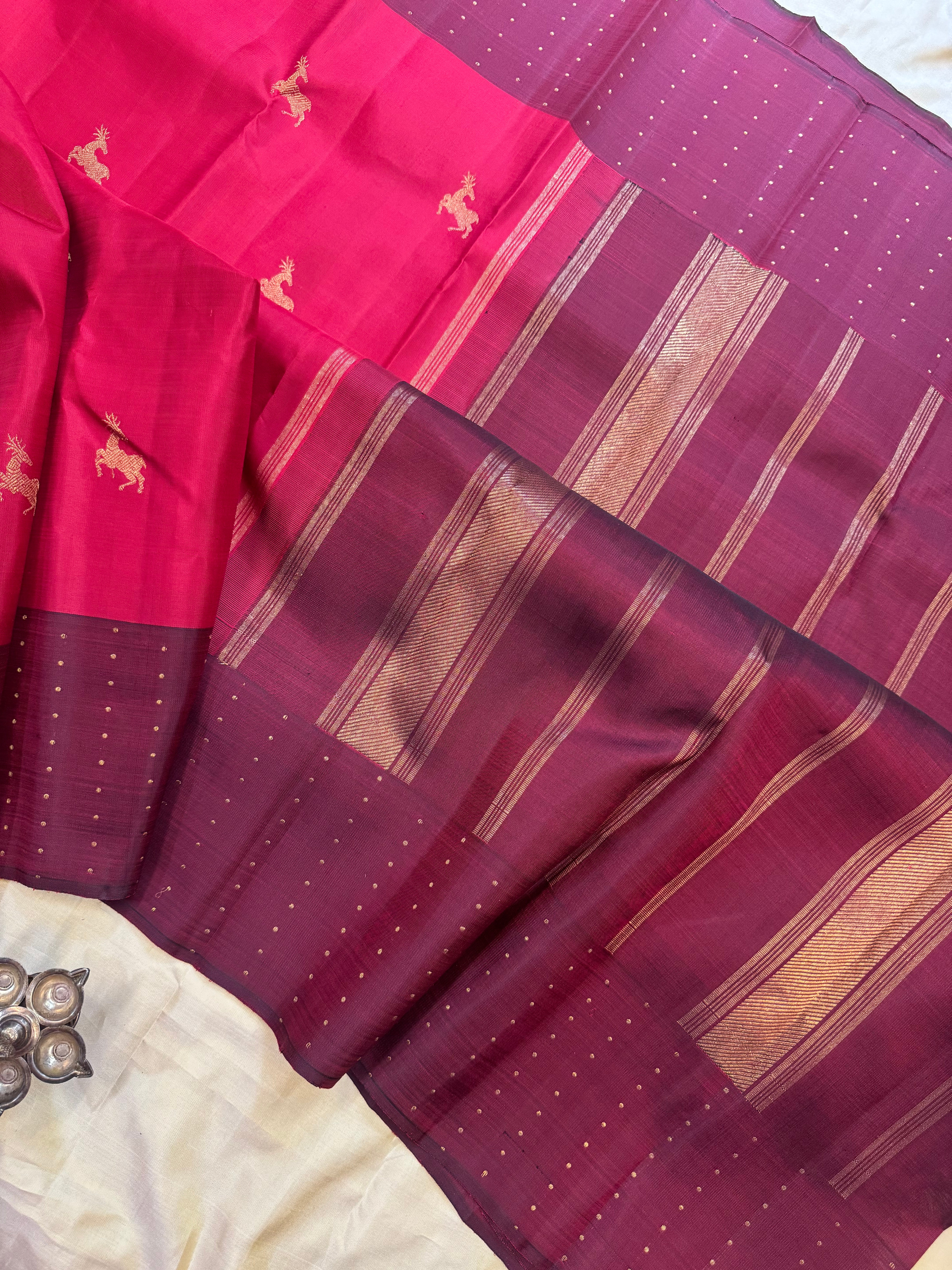 Red maan Butta classic kanjipuram silk