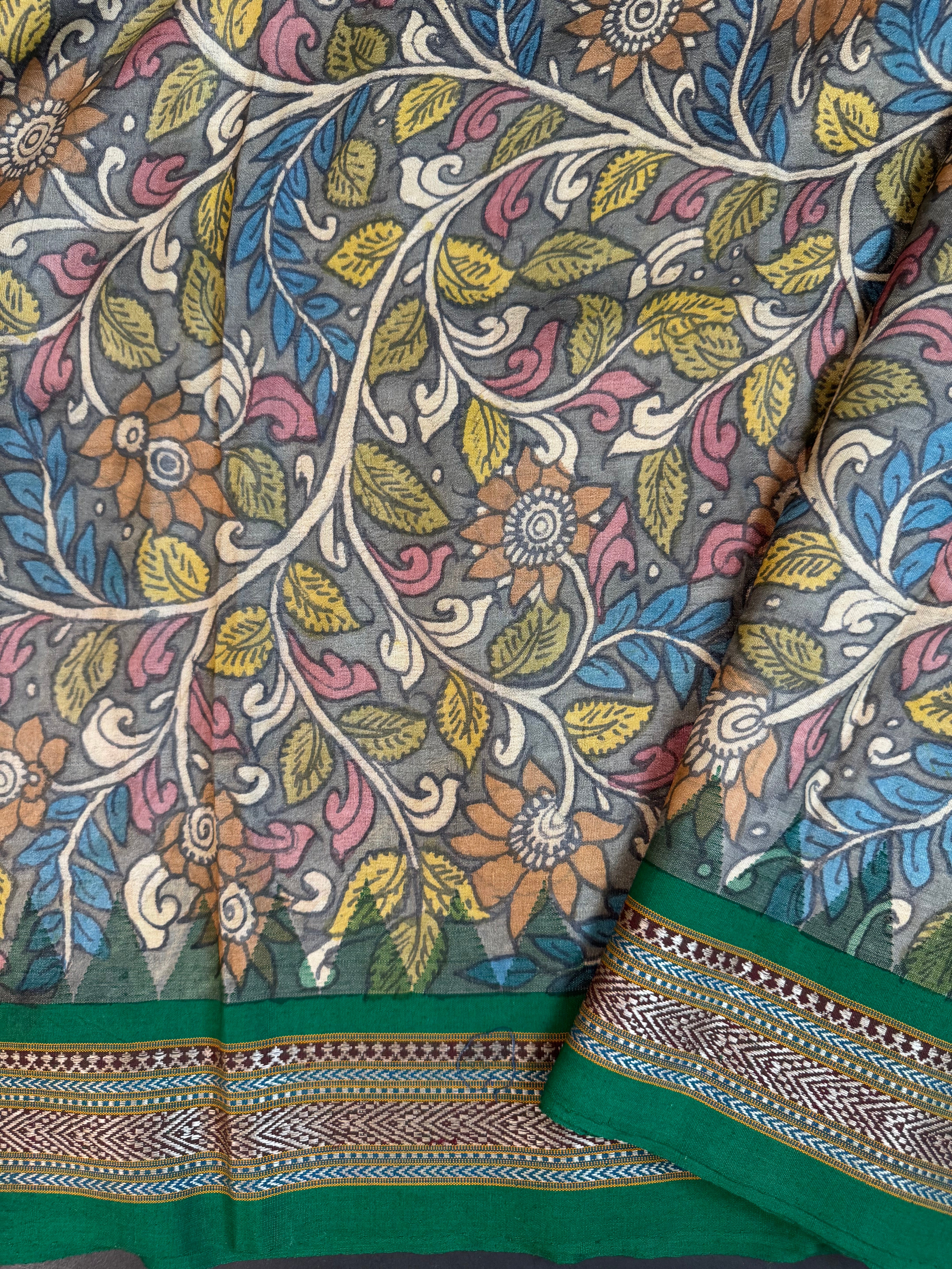 Pen kalamkari Vidharba Tussar