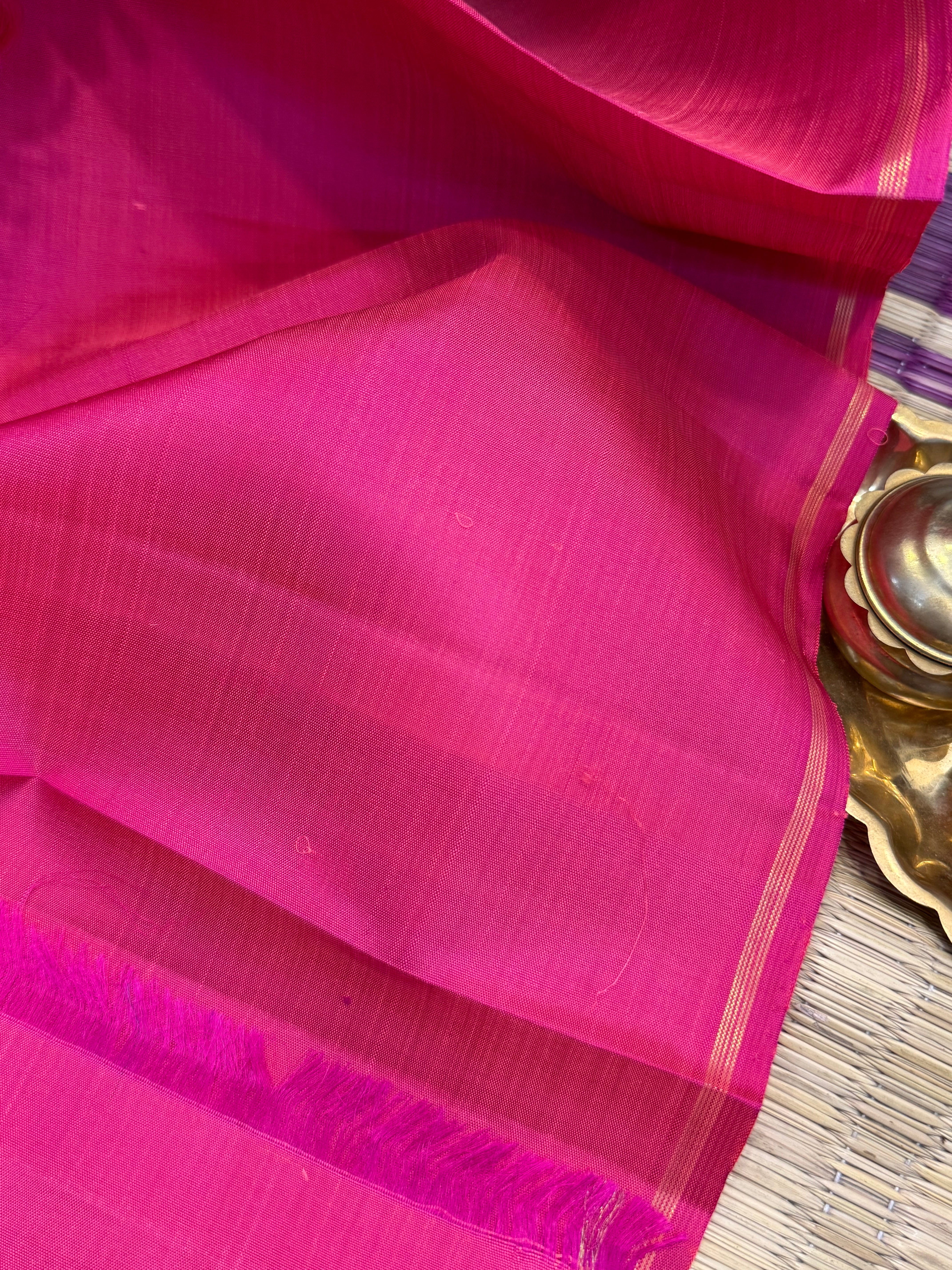 Sea green annam and chakram butta borderless/ Kanjipuram silk CL9892