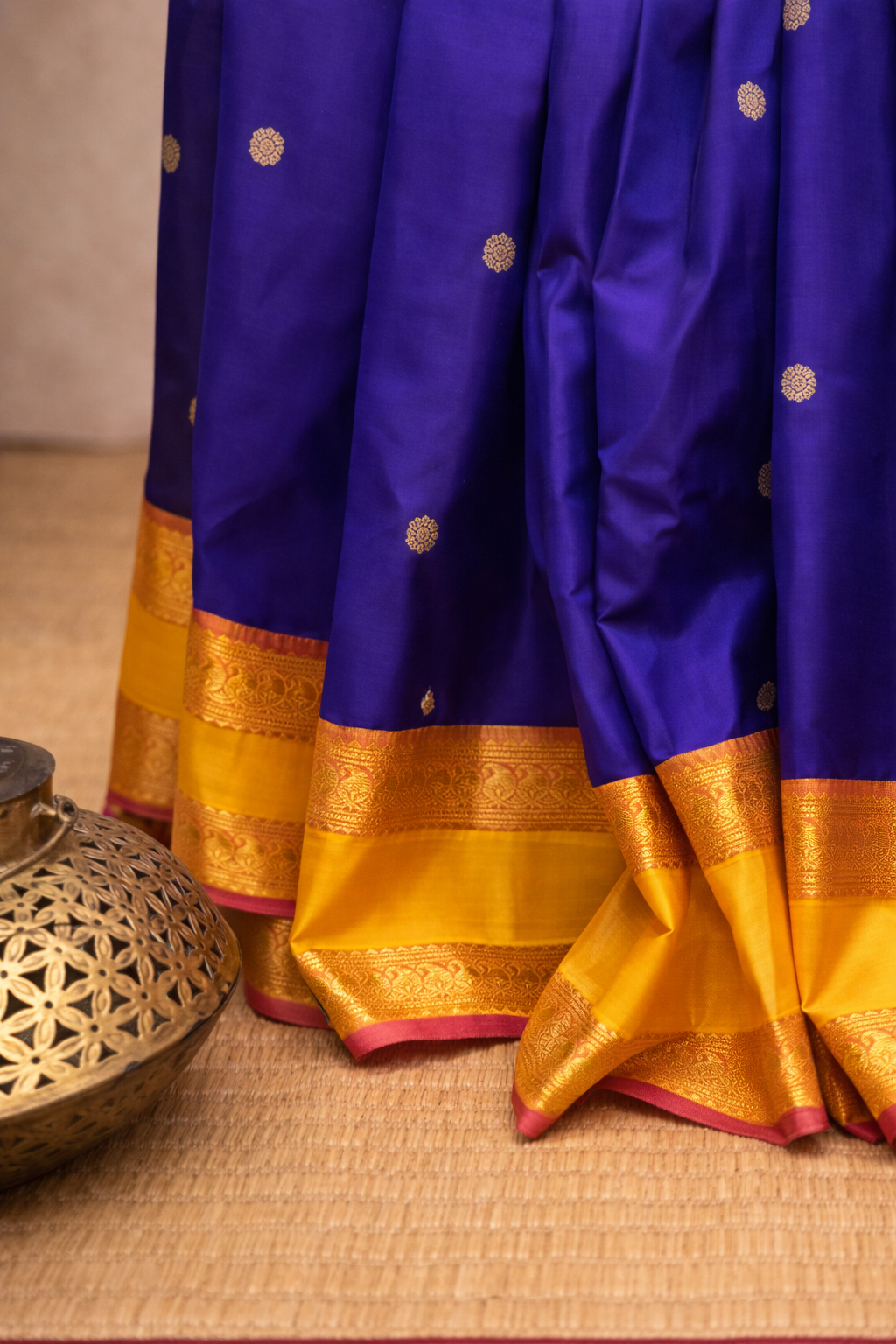 Retta manga pet Korvai recreation / Kanjipuram silk