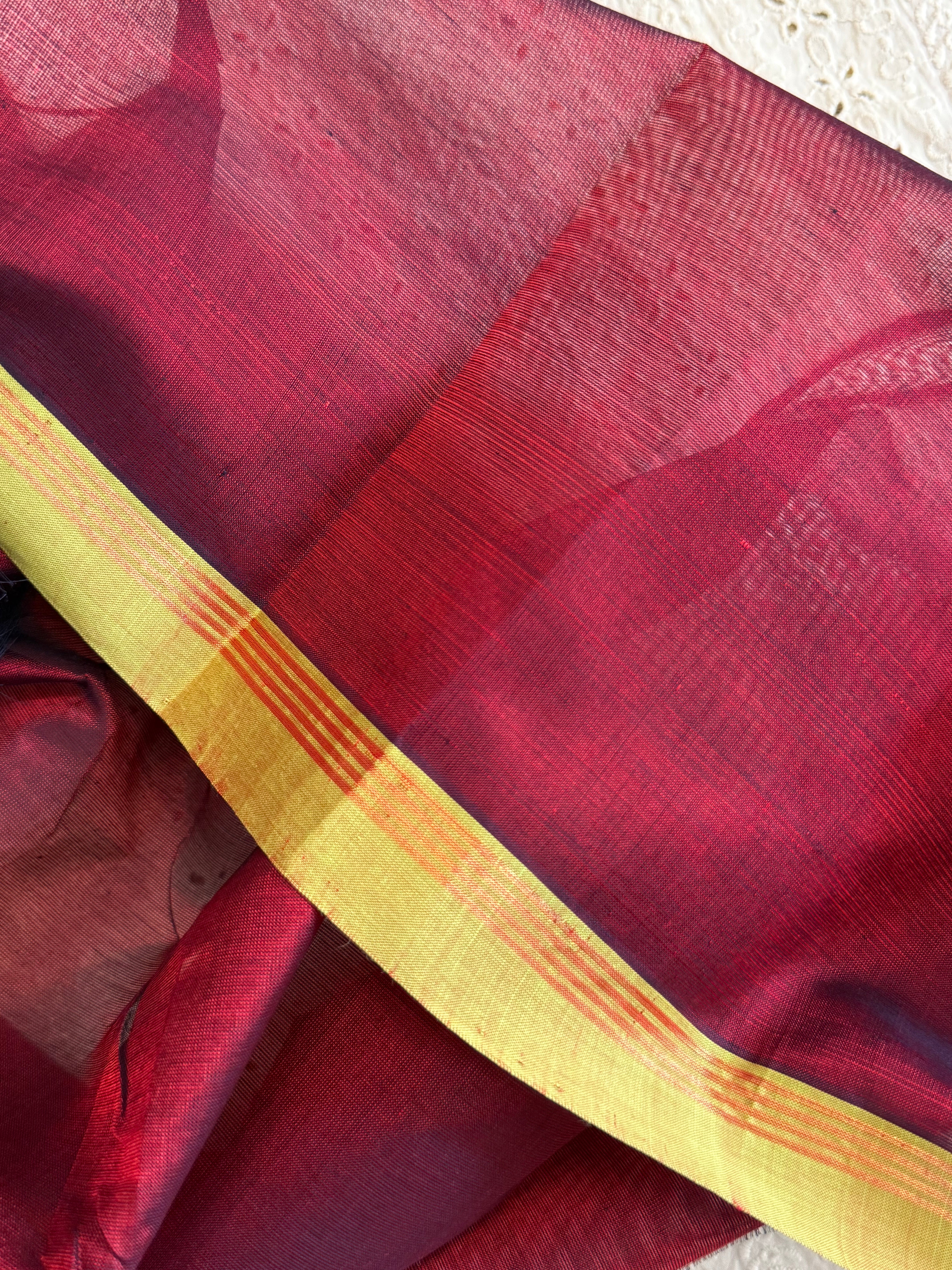 Deep Araku kattam Lotus butta / Silk Cotton
