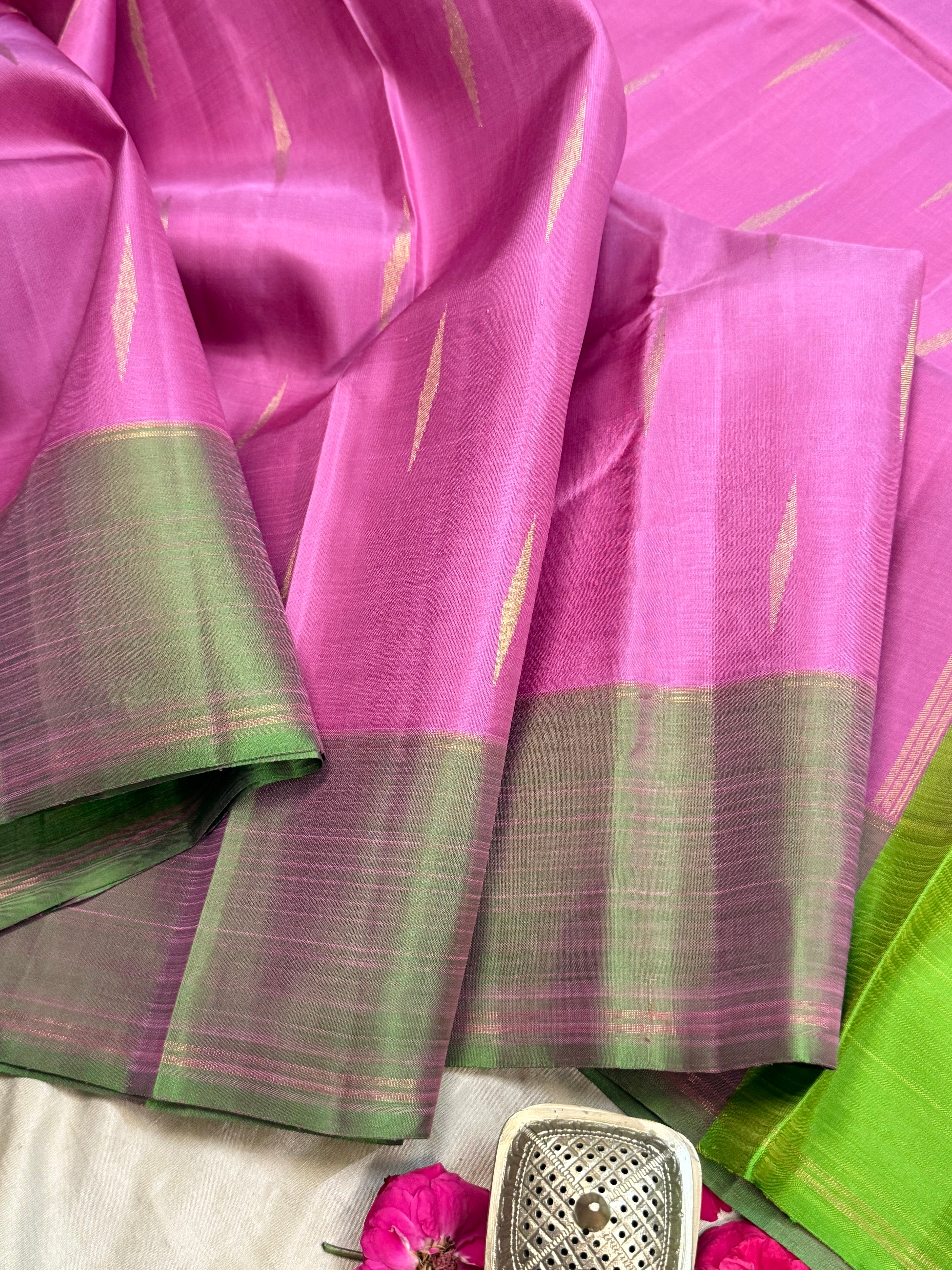 Pink and green / Kanjipuram silk CLSA6456