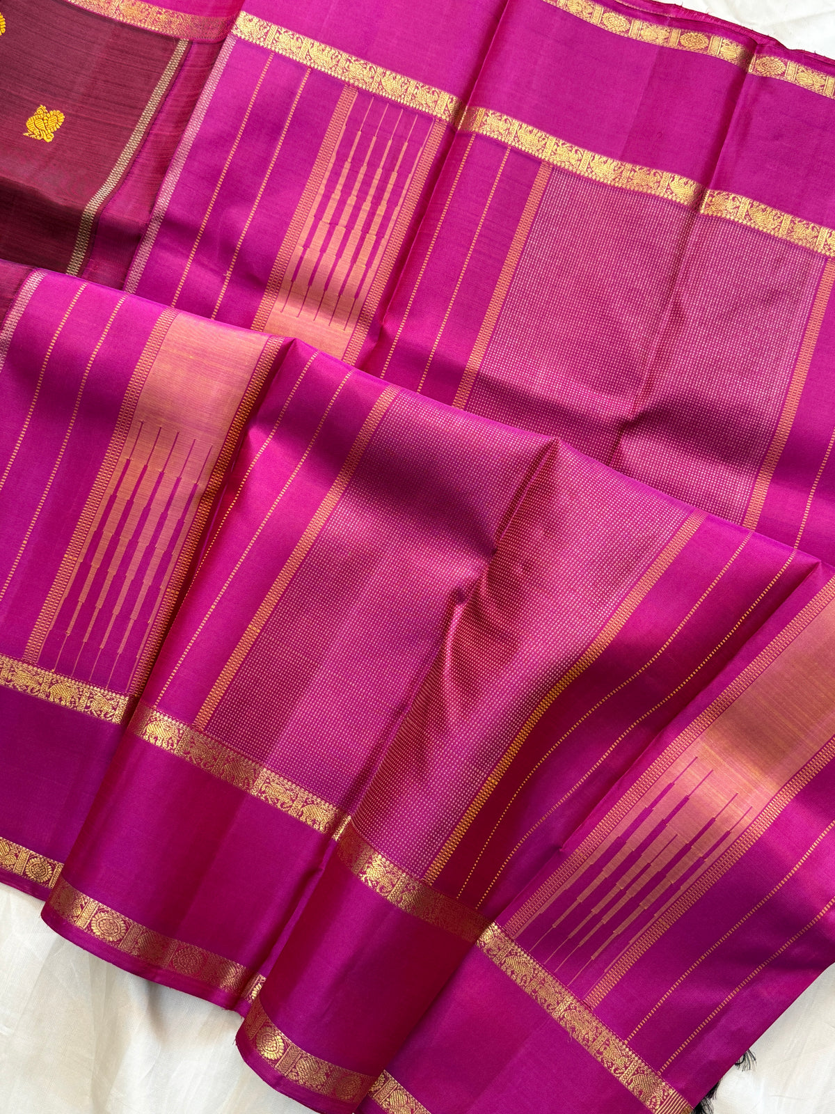 Maroon rettapet zari and body thread butta clsa 5569