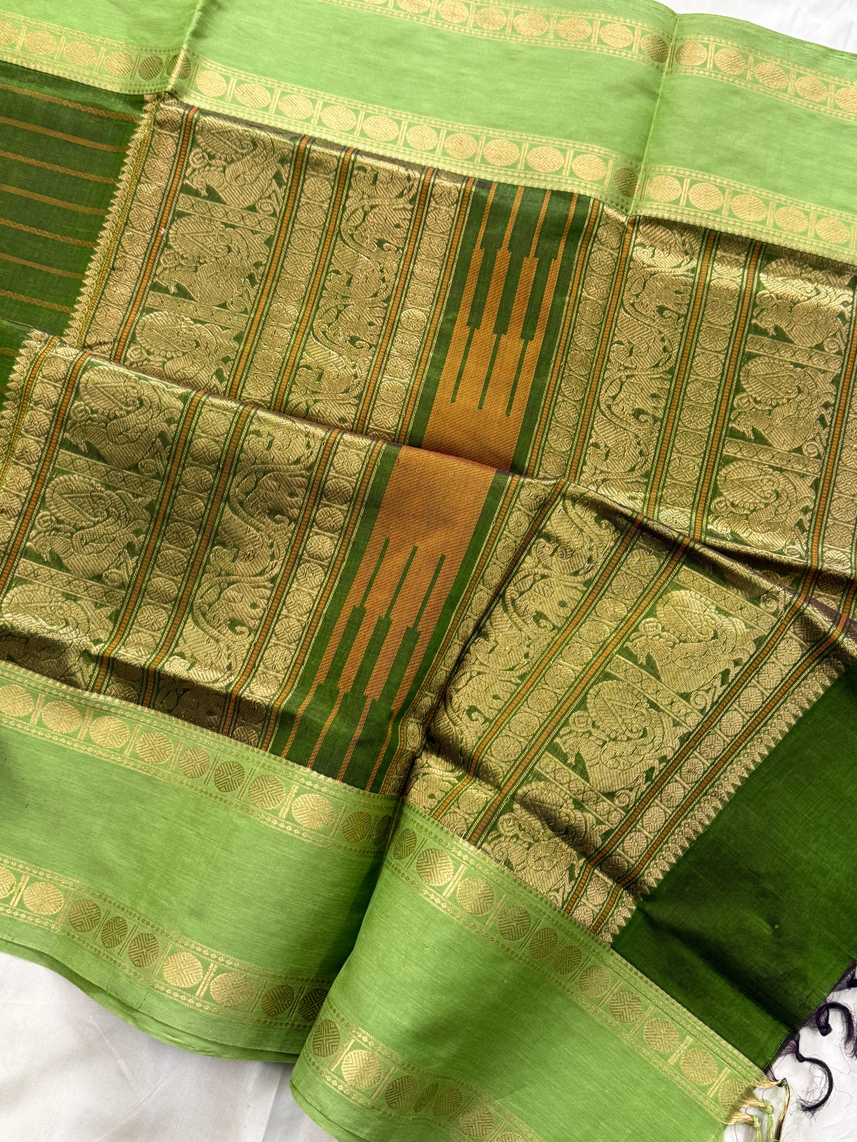 Mehandi green veldhari / cotton clsa 9530