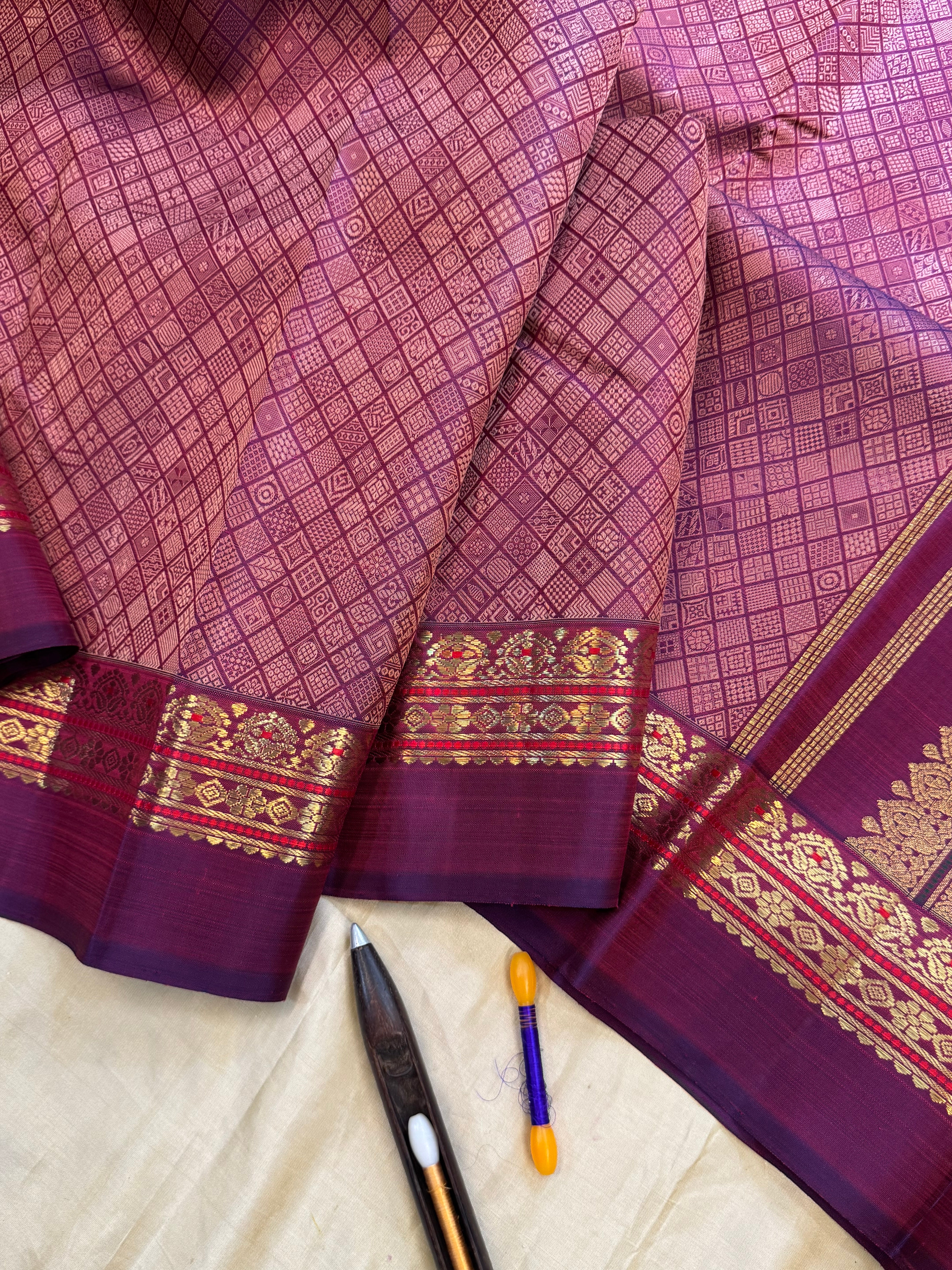 Master weaver 108 unique Butta saree : kanjipuram silk
