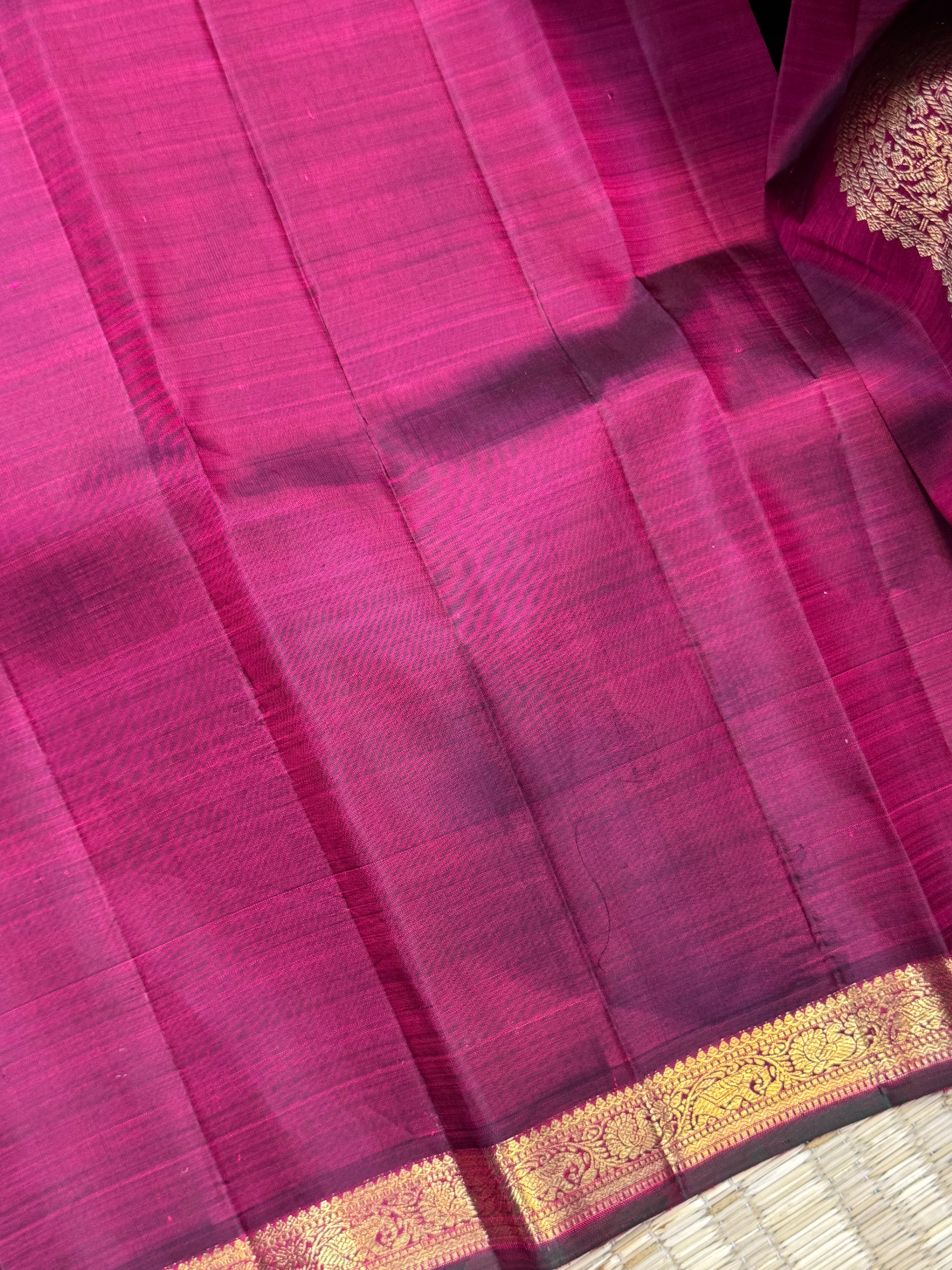 Rust small border / kanjipuram silk