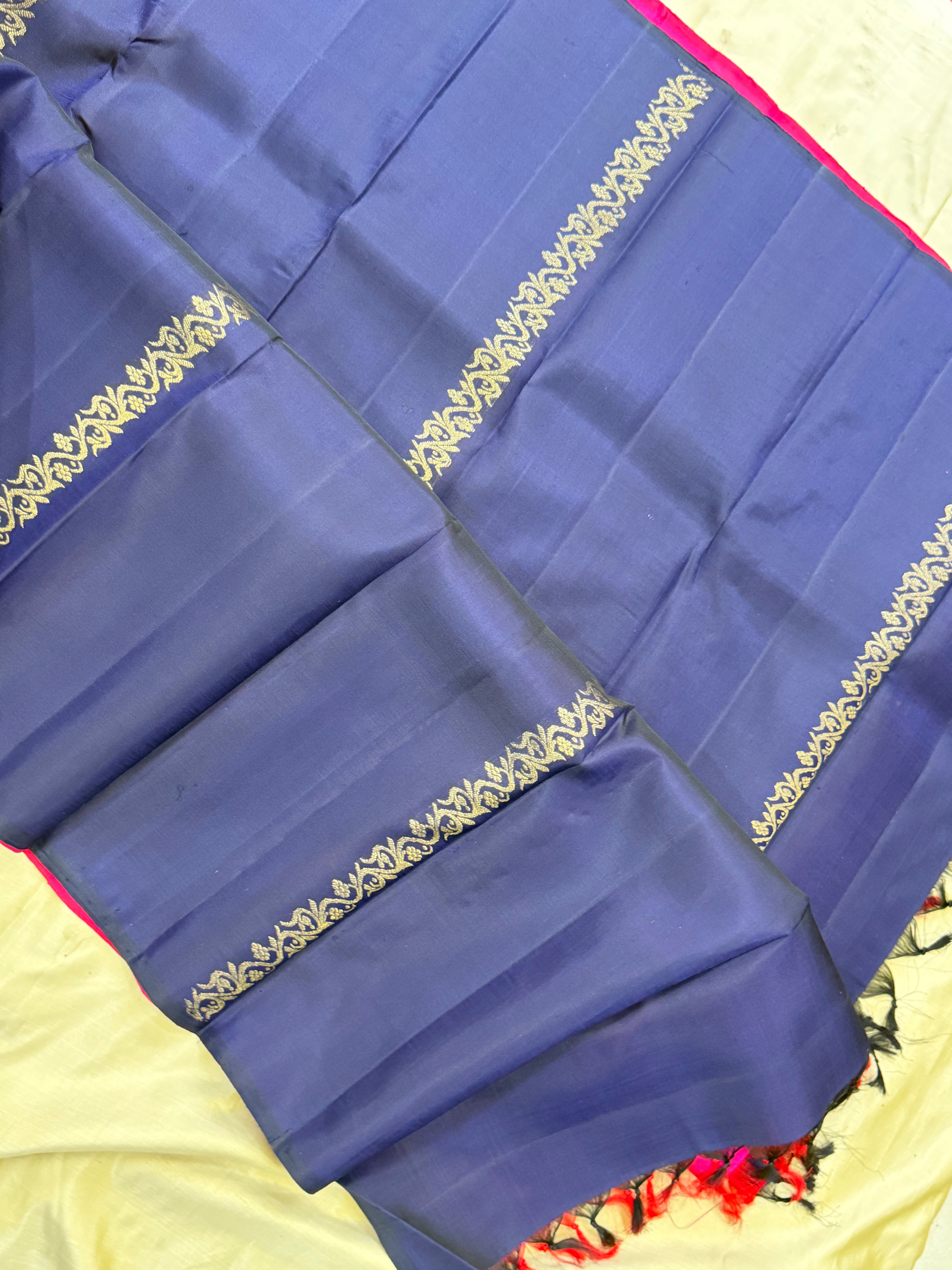 Concept 2 way saree pure Zari Kanjipuram silk