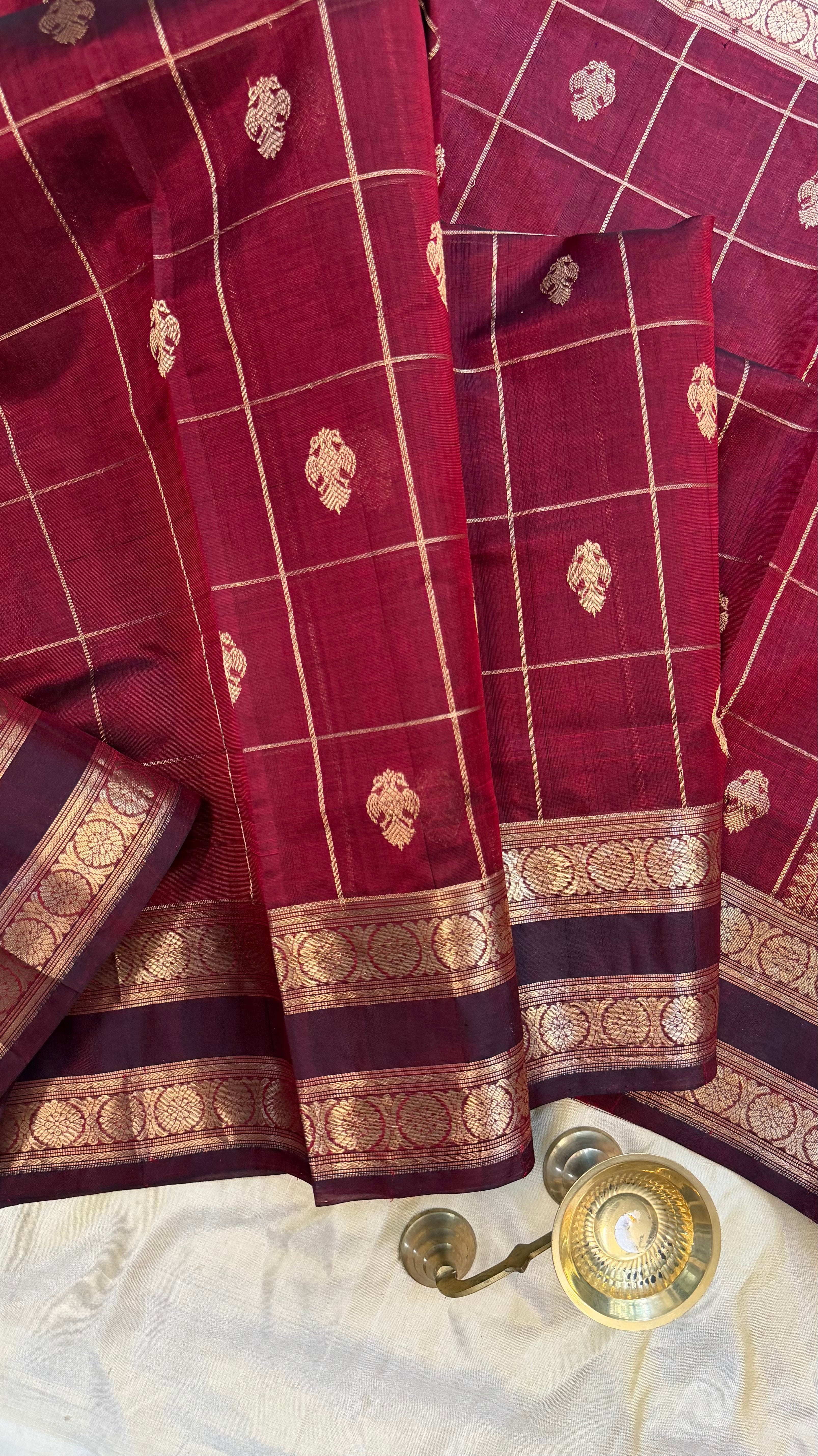 Vintage araku kattam Iruthalaipakshi/ Premium silk cotton