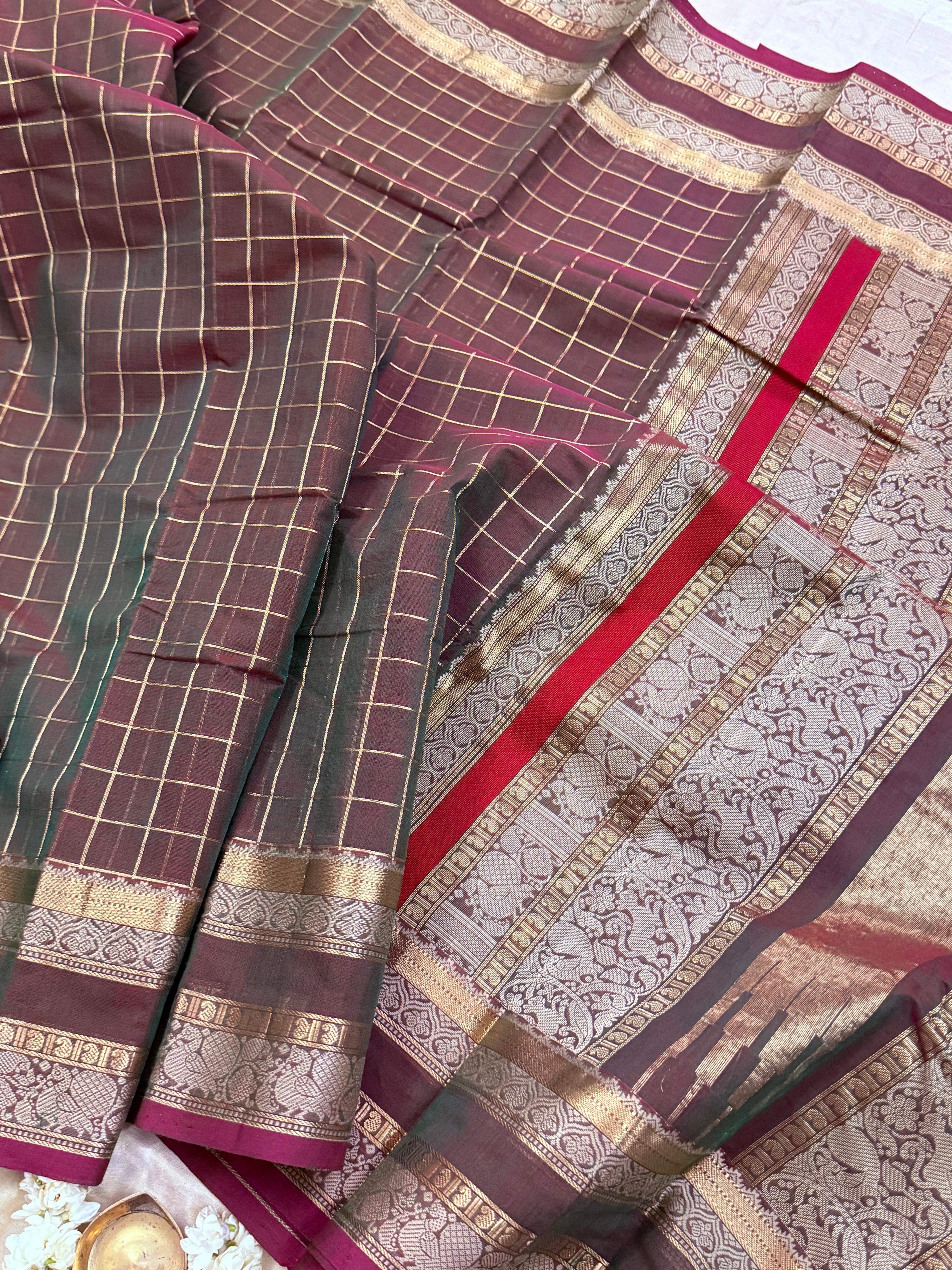 Maanthulir shot pink kattam / Kanchi Cotton