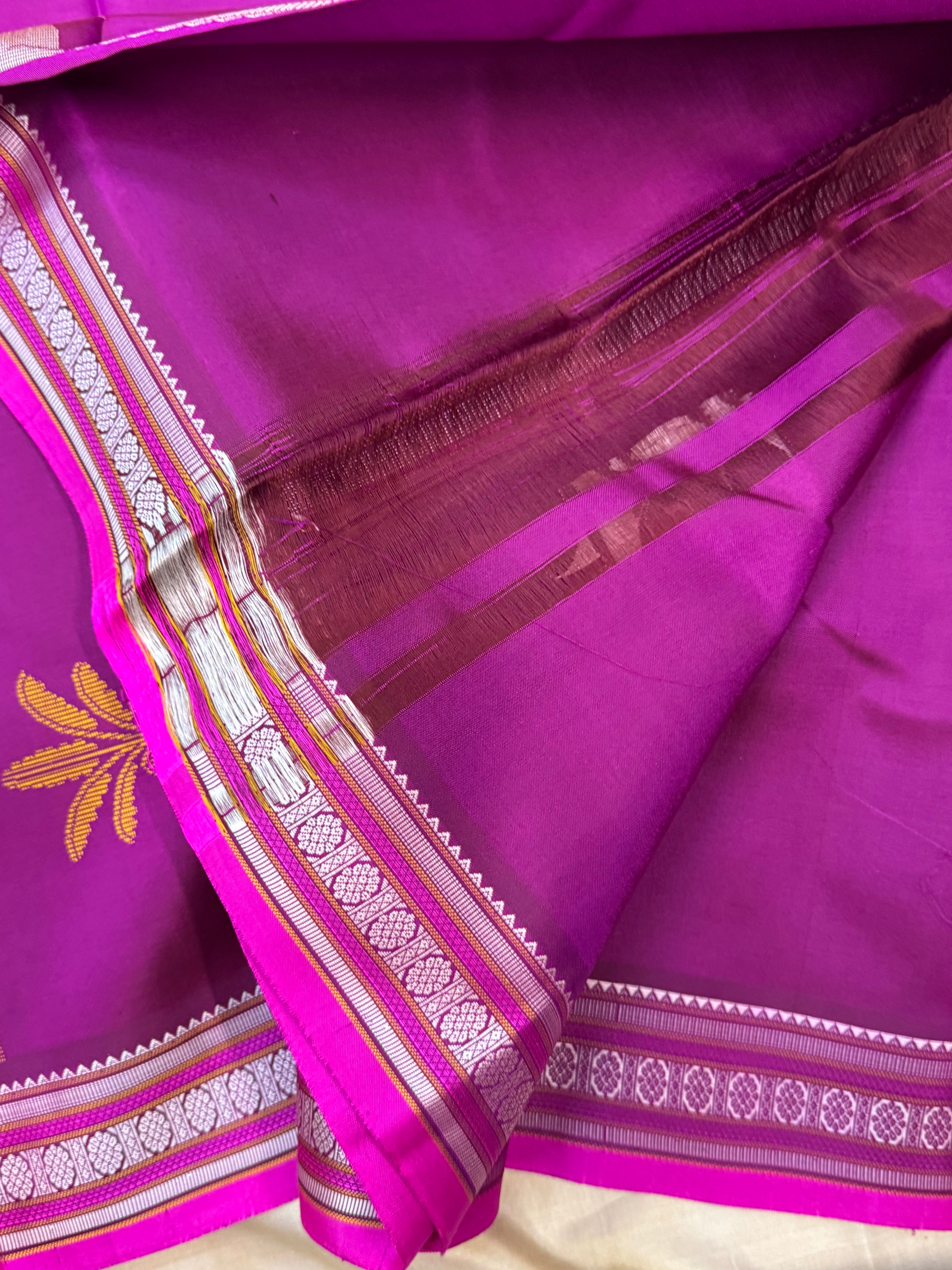 Deep pink small border / special edition silk