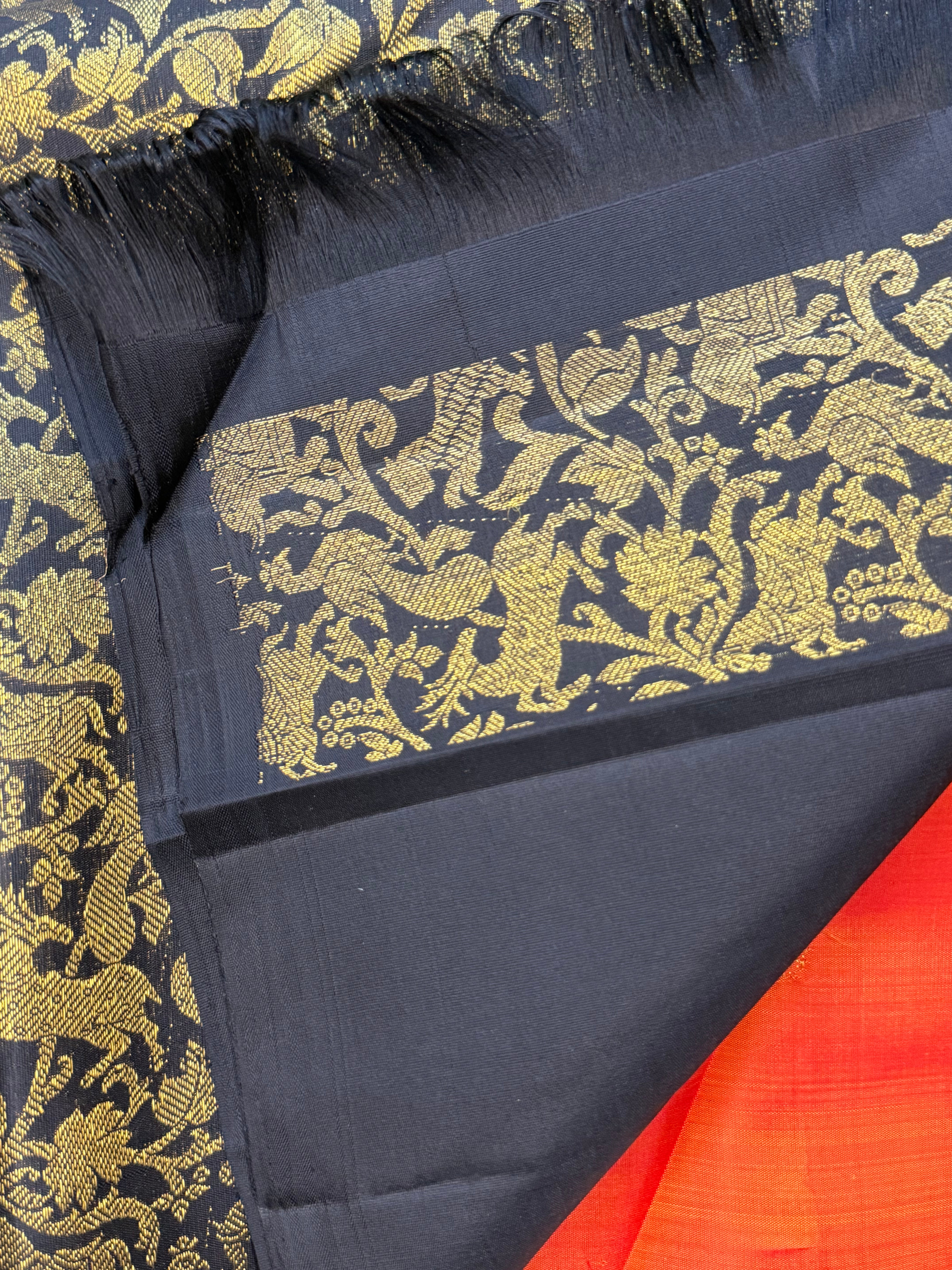 Concept saree Ornage / Kanjipuram silk