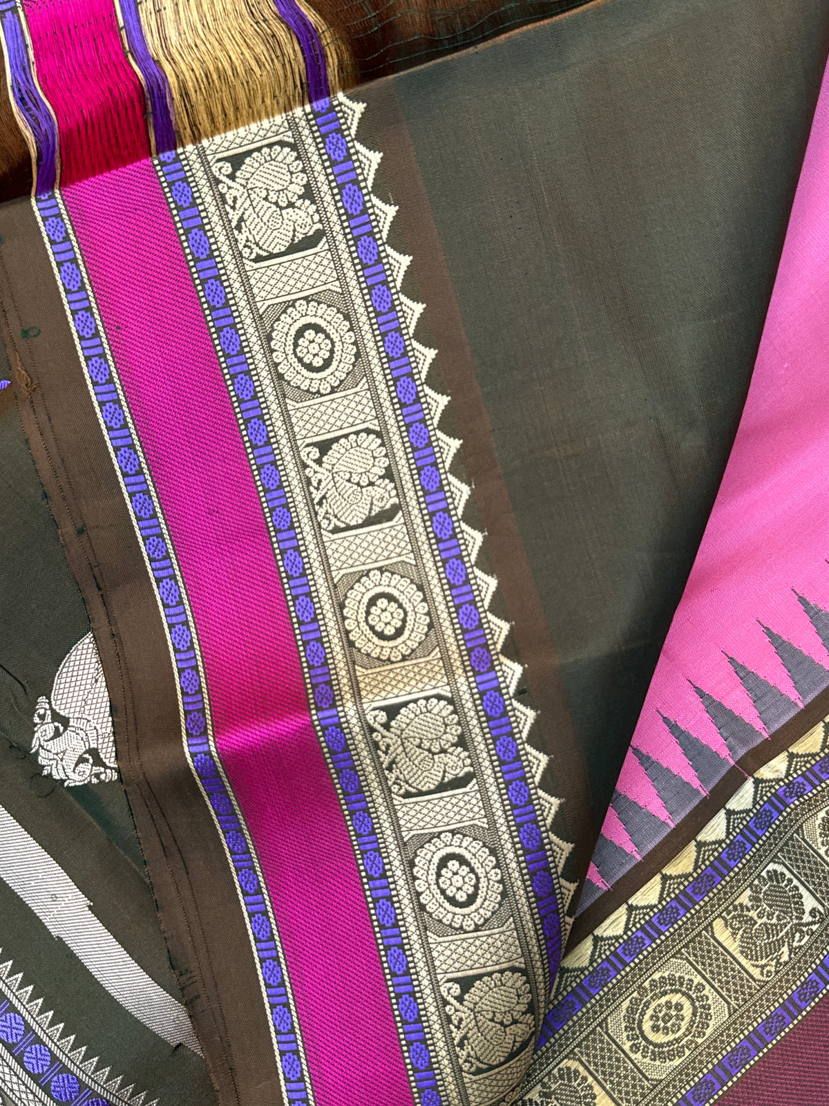 festivel edit _special edition_ Rose pink and Korvai thread butta/silk saree clsa 12430