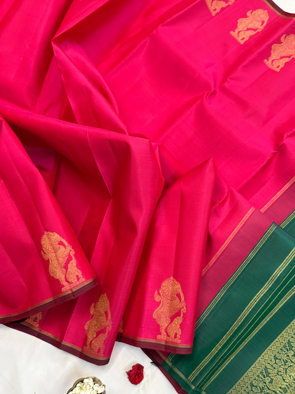 yazhli Butta border less /Kanjipuram silk saree clsa 11687