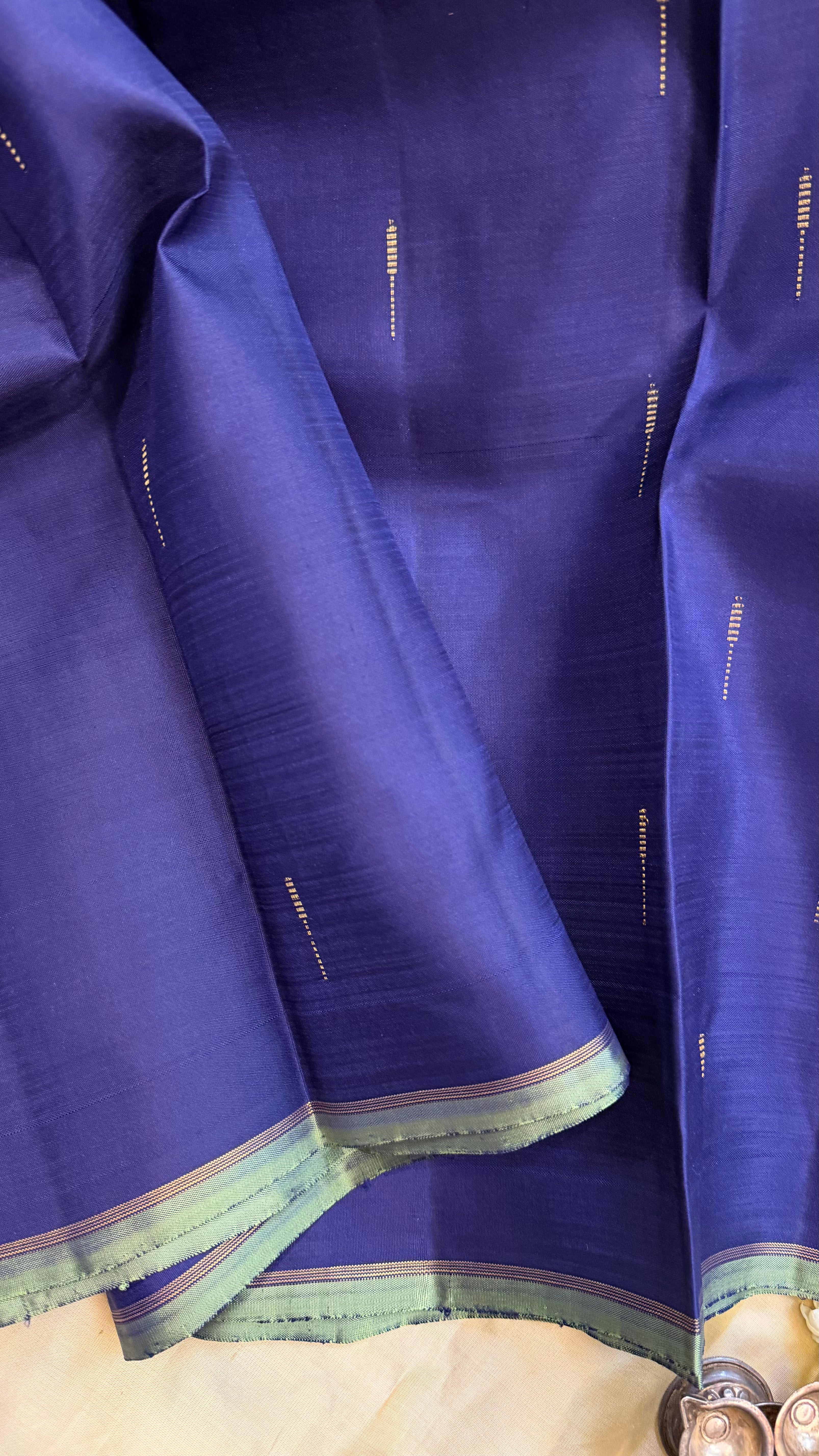 Purple borderless/ Kanjipuram Silk