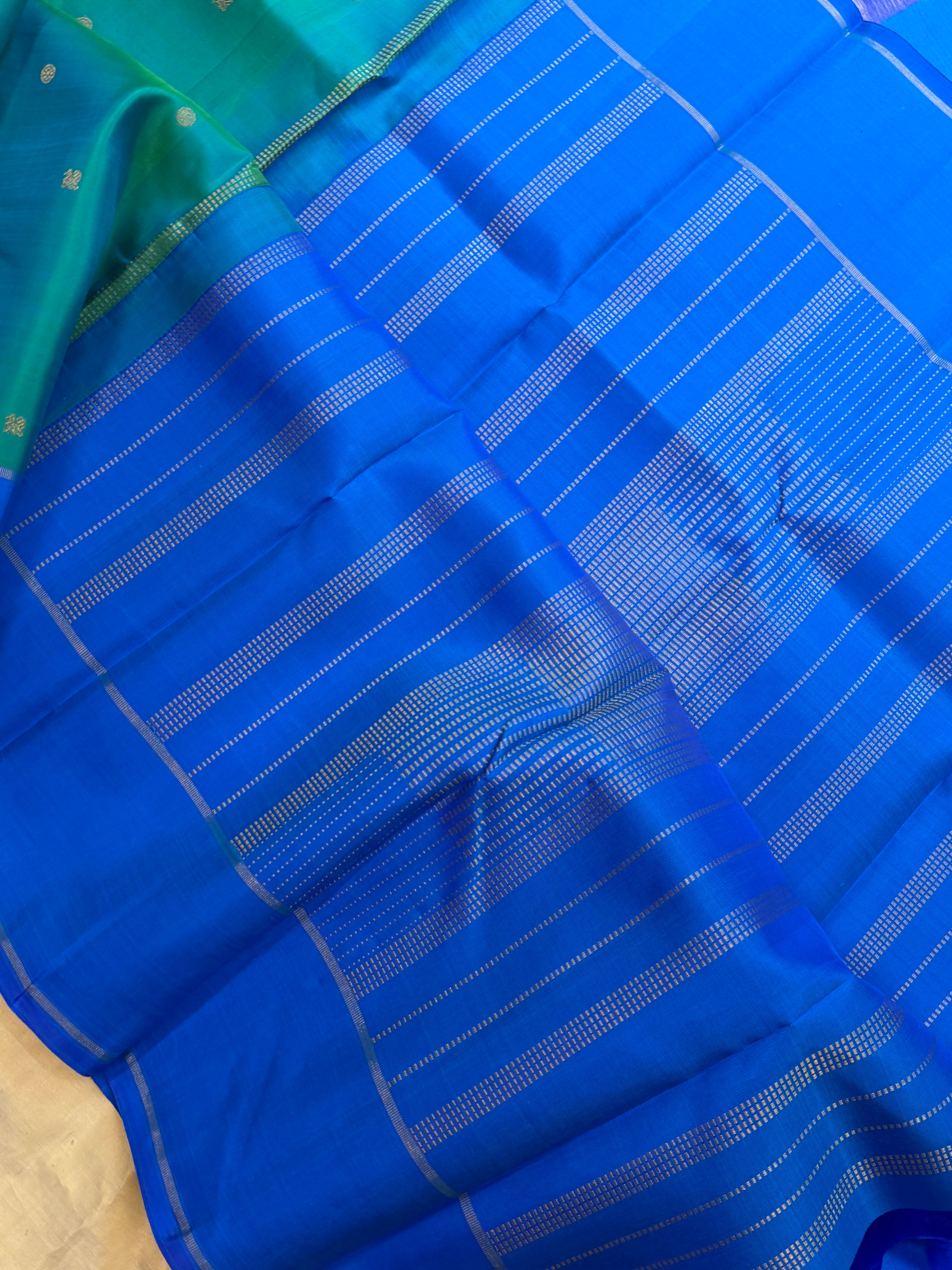 Permam : sea blue Annam Butta / Kanjipuram silk CL6681