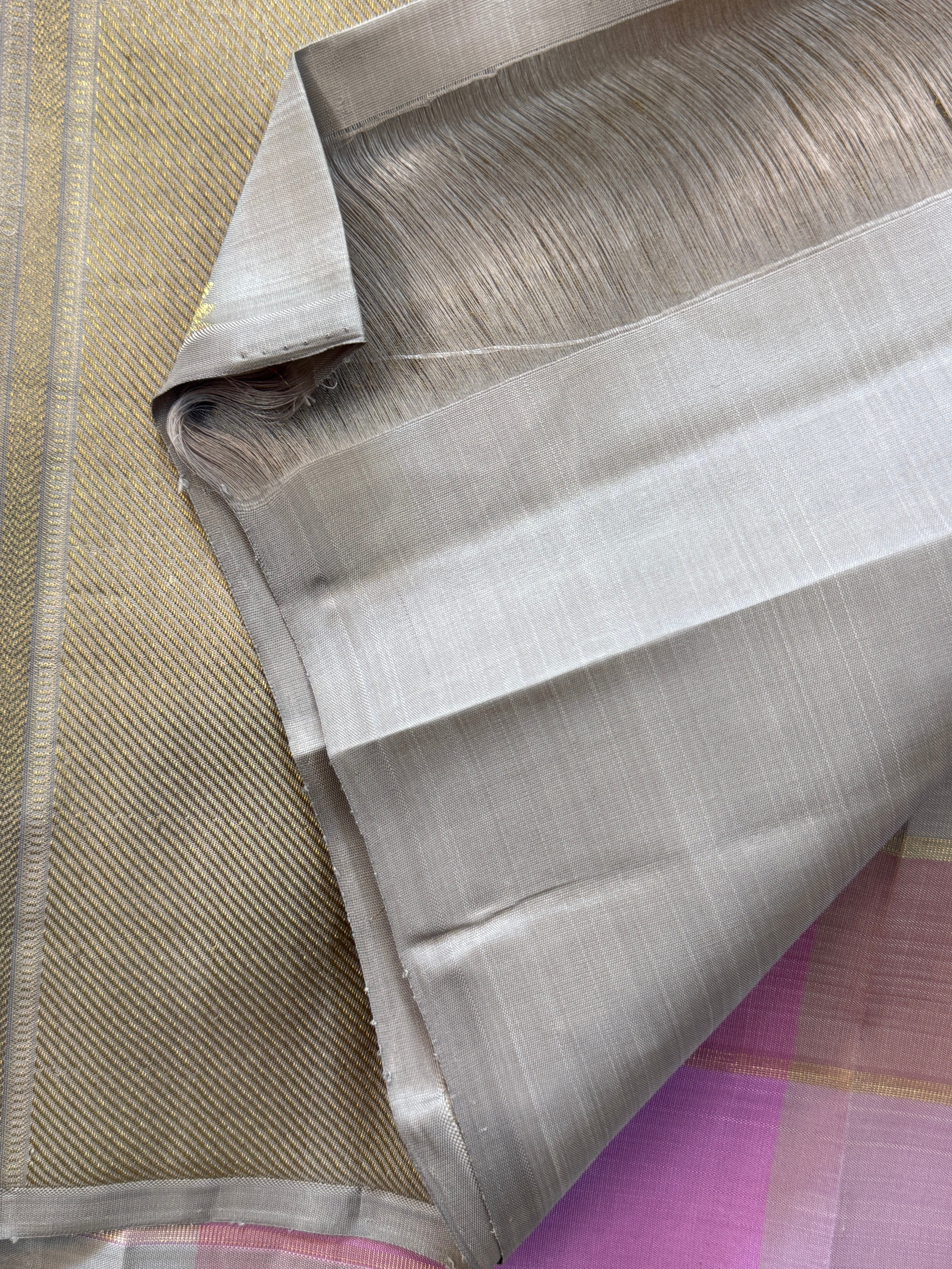 Pink Rettapet body plus butta Korvai / kanjipuram silk saree clsa 11633