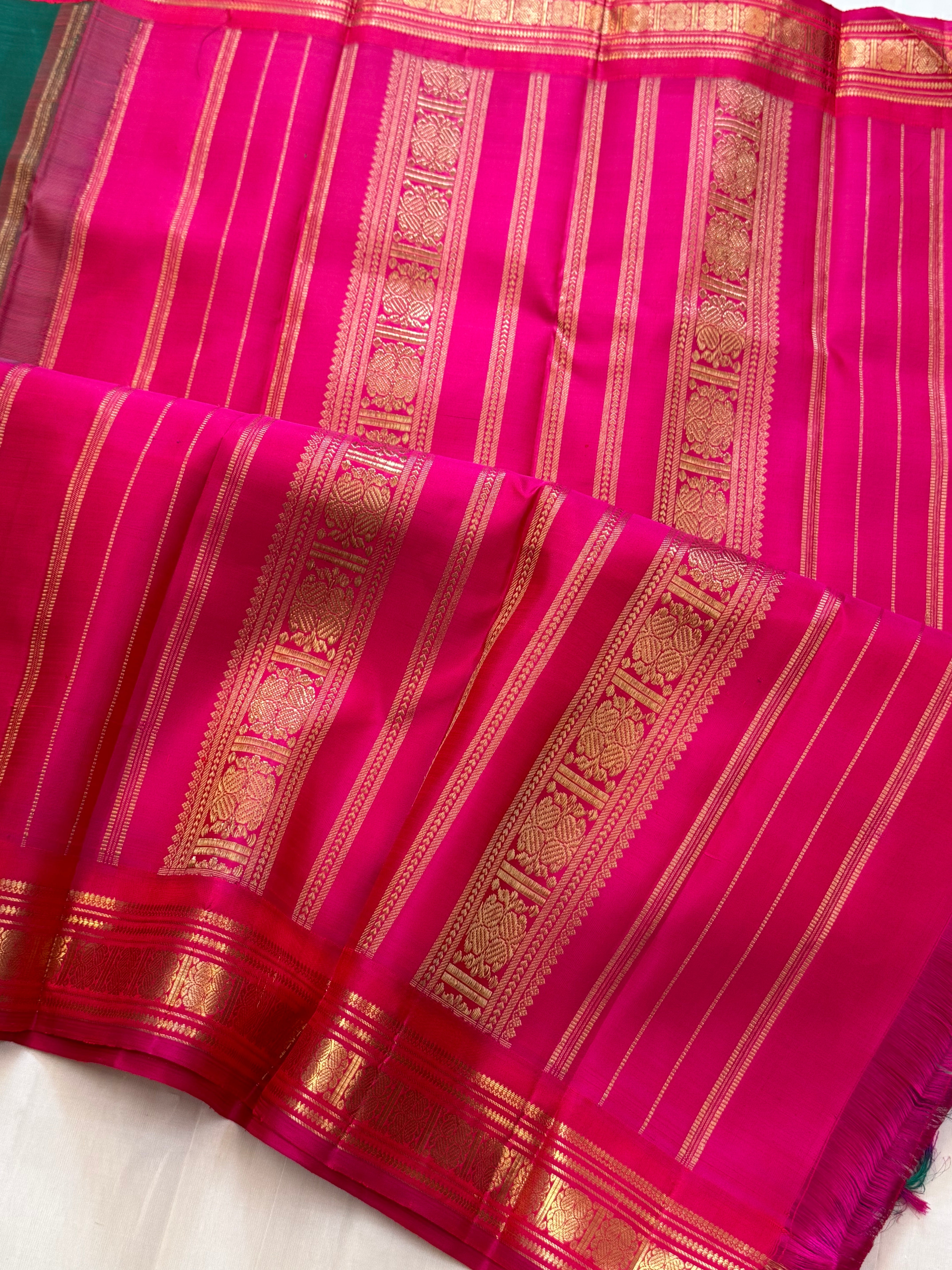 Vintage recreated saree Korvai Pure Kanjipuram silk CLSA10127