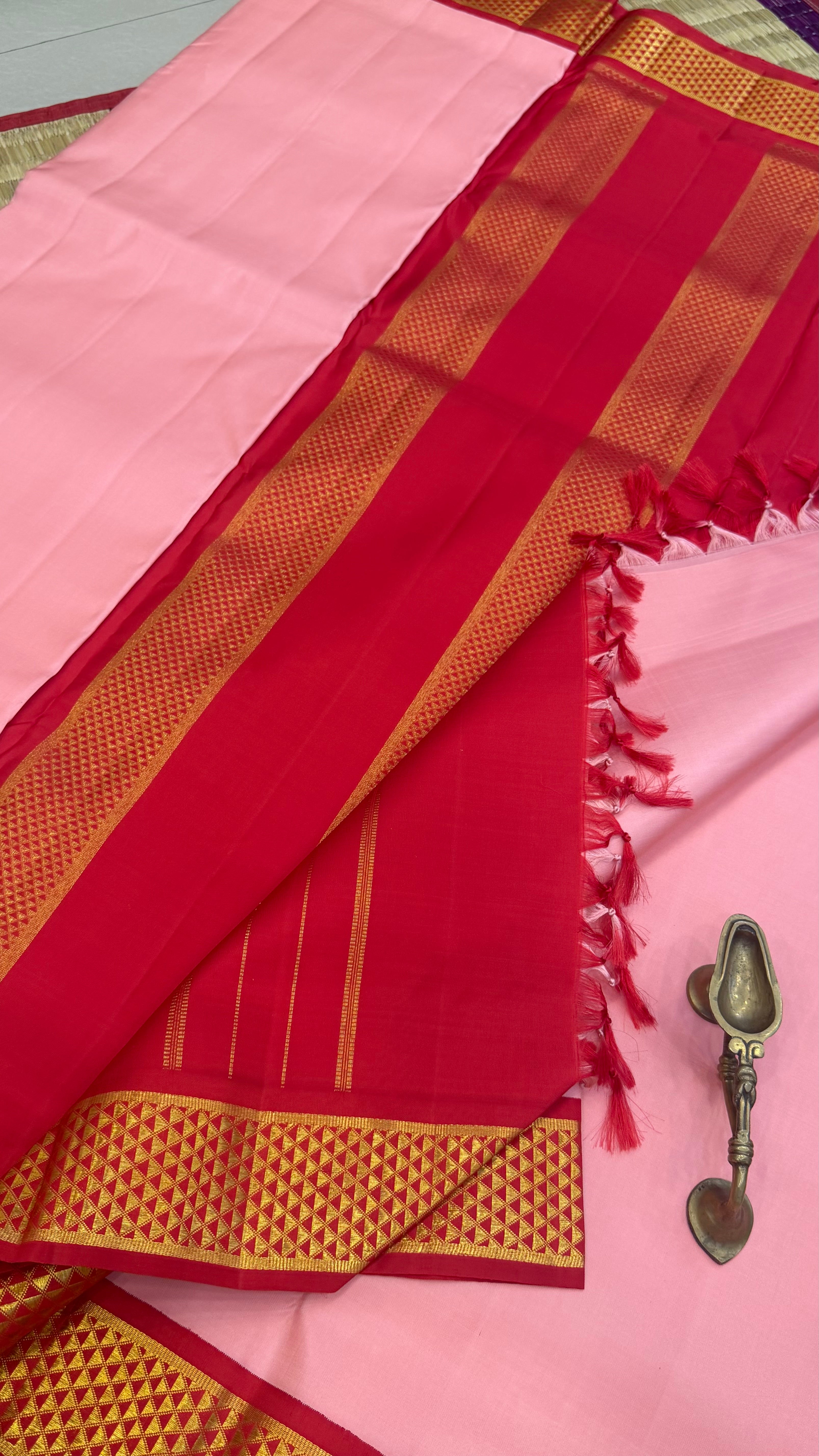 10 yards korvai Kanjipuram silk