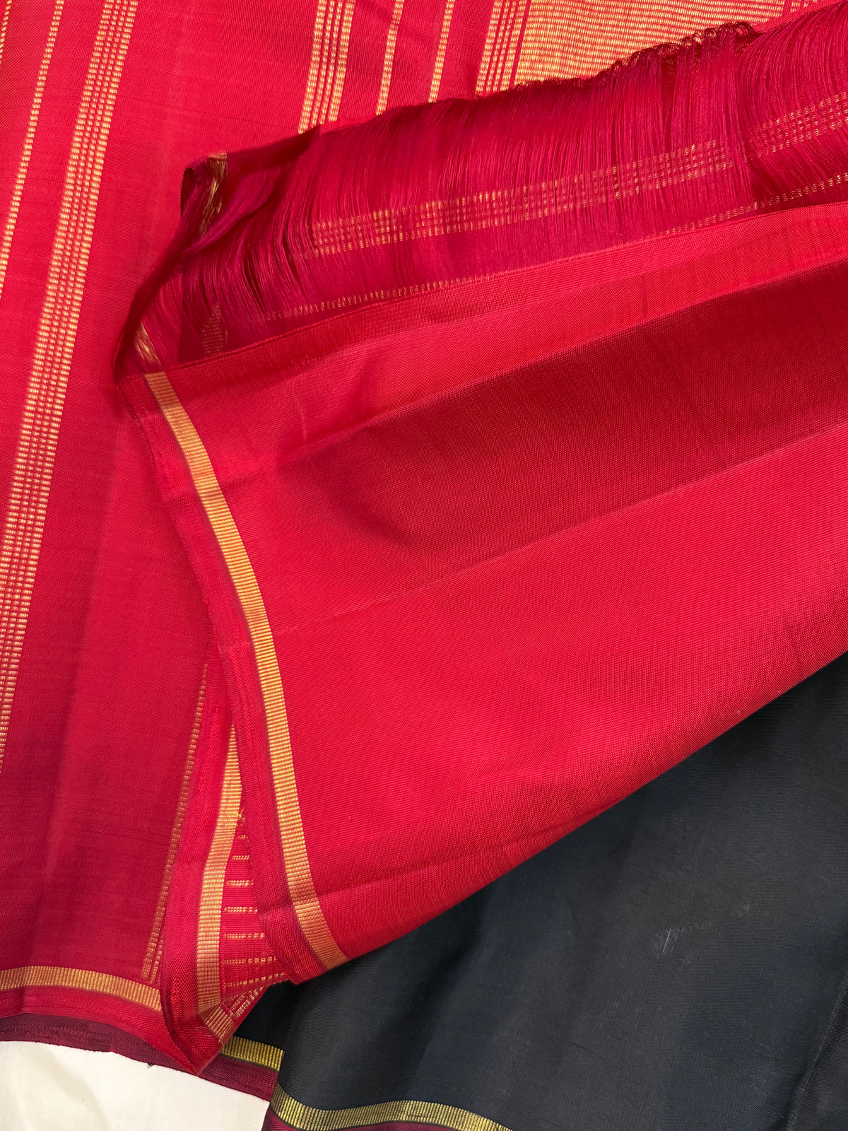 Half and Half pure Zari/Kanjipuram silk saree clsa 12795