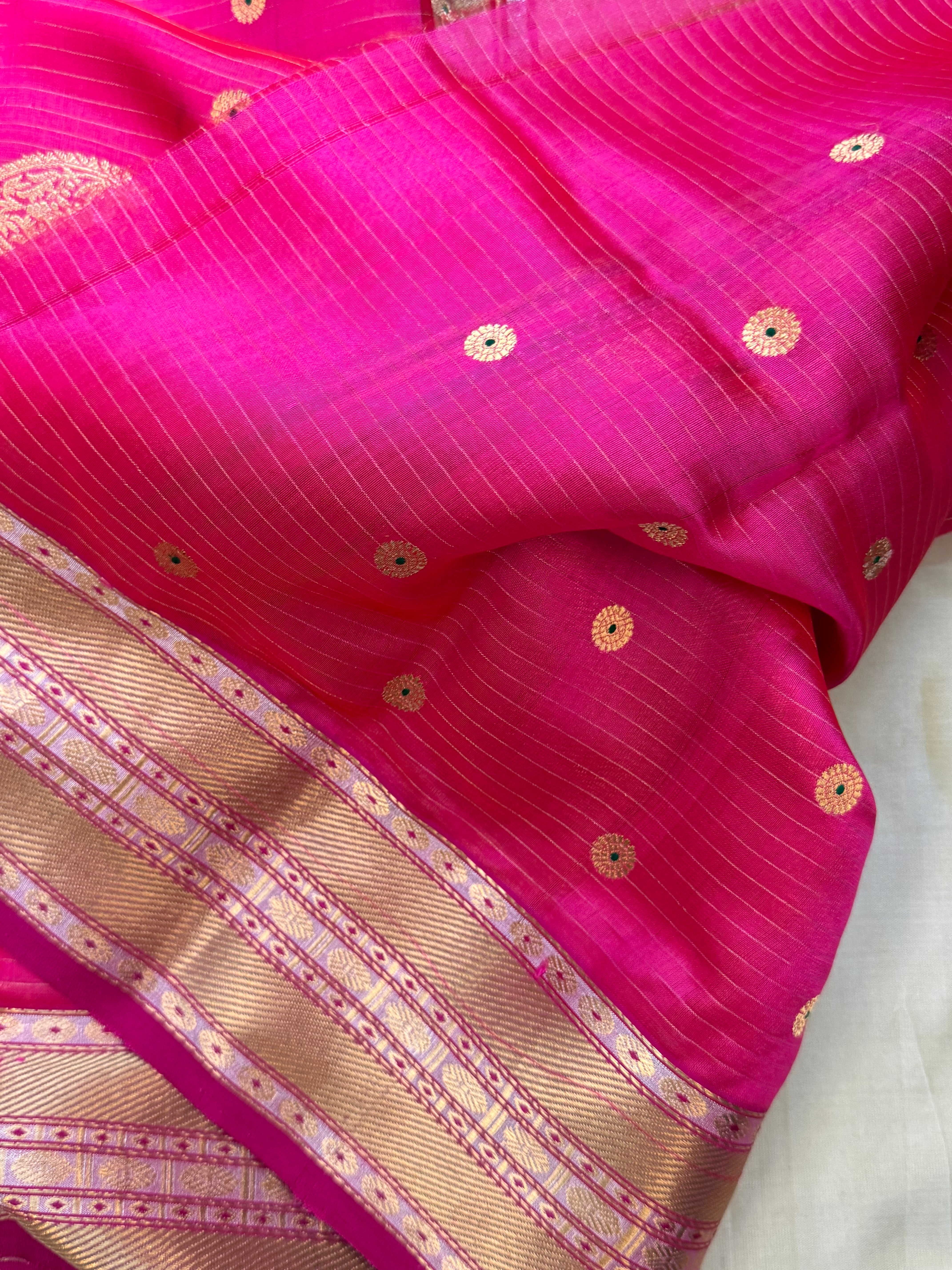 Ambe revival saree / revival Chanderi silk