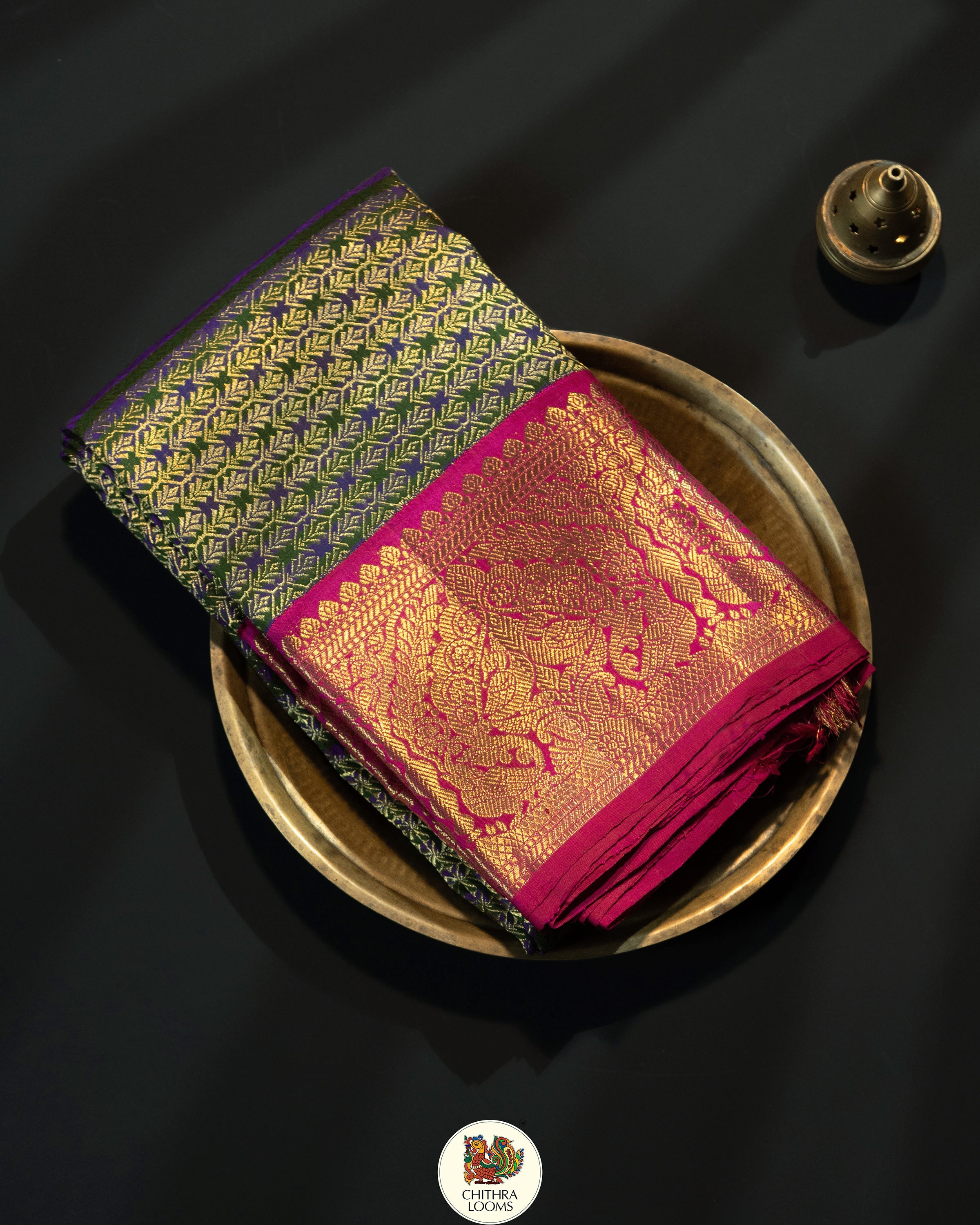 Brocade Lehariya : Bridal Kanjipuram silk
