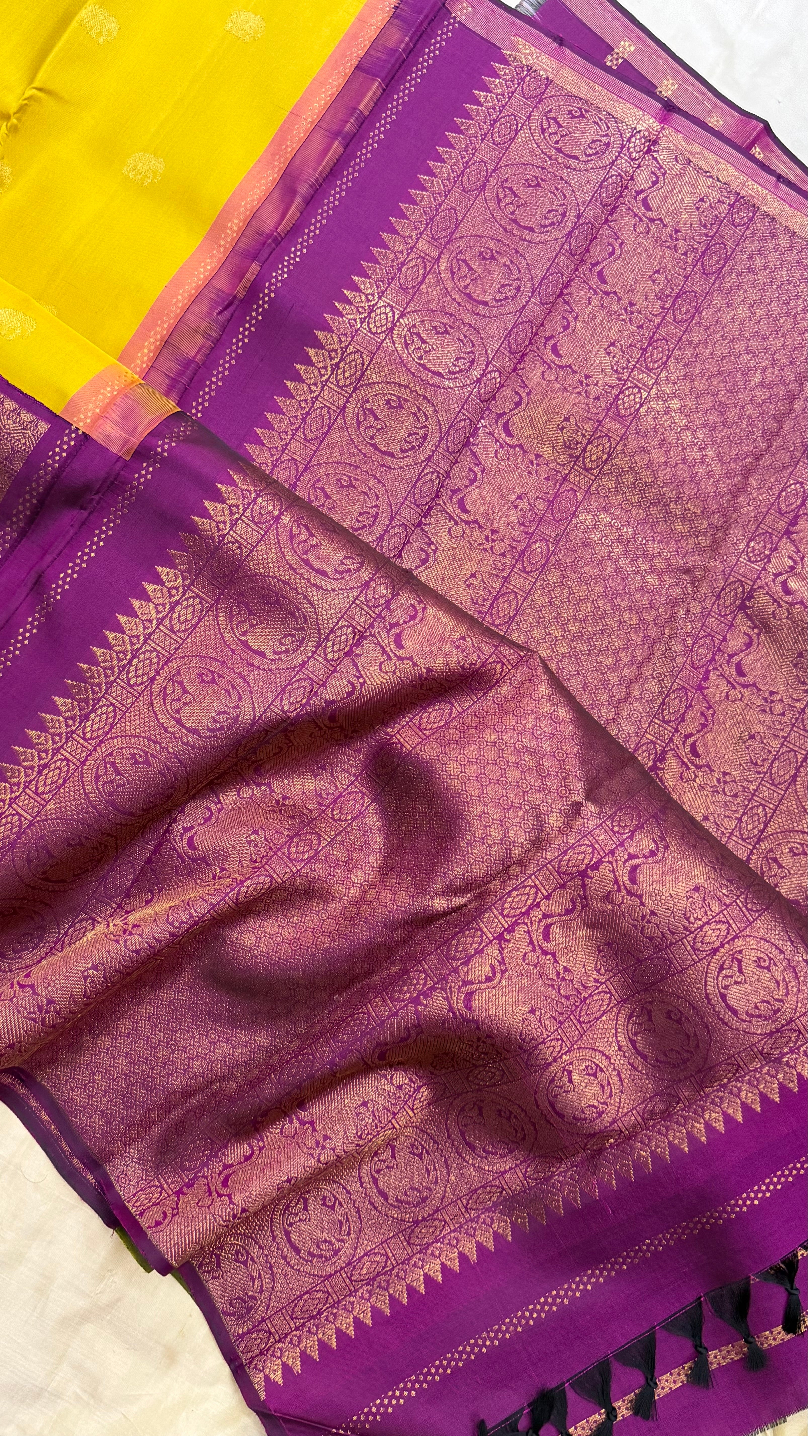 Sampanga skirt border brocade / Kanjipuram Silk