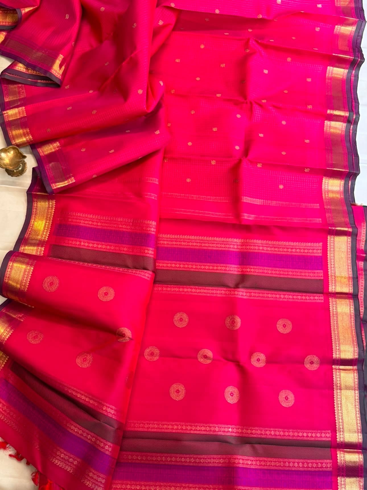Pink pure Zari Kattam / kanjipuram silk saree CLSA 5798
