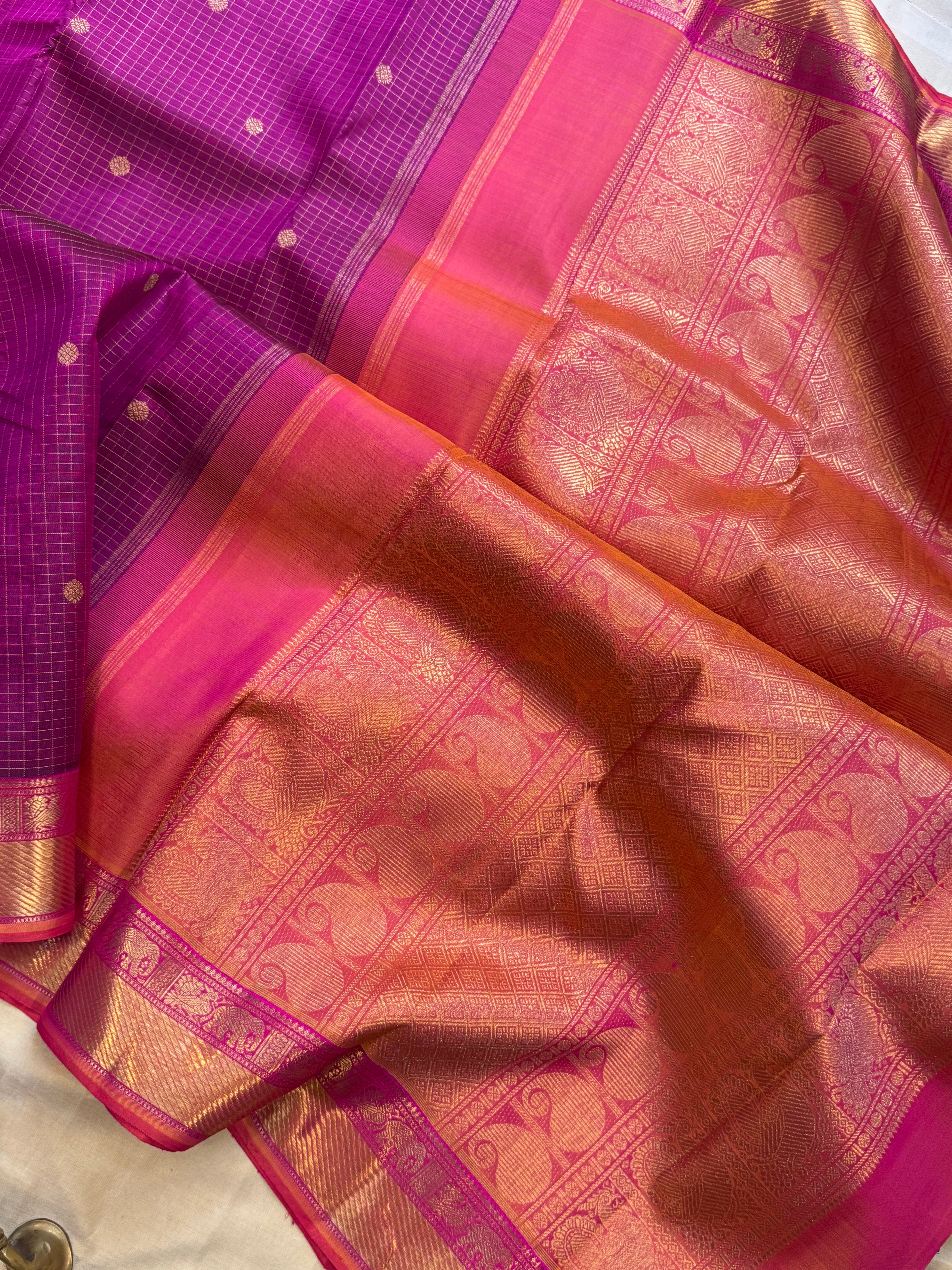 Vadamalli Zari Kattam / kanjipuram silk saree