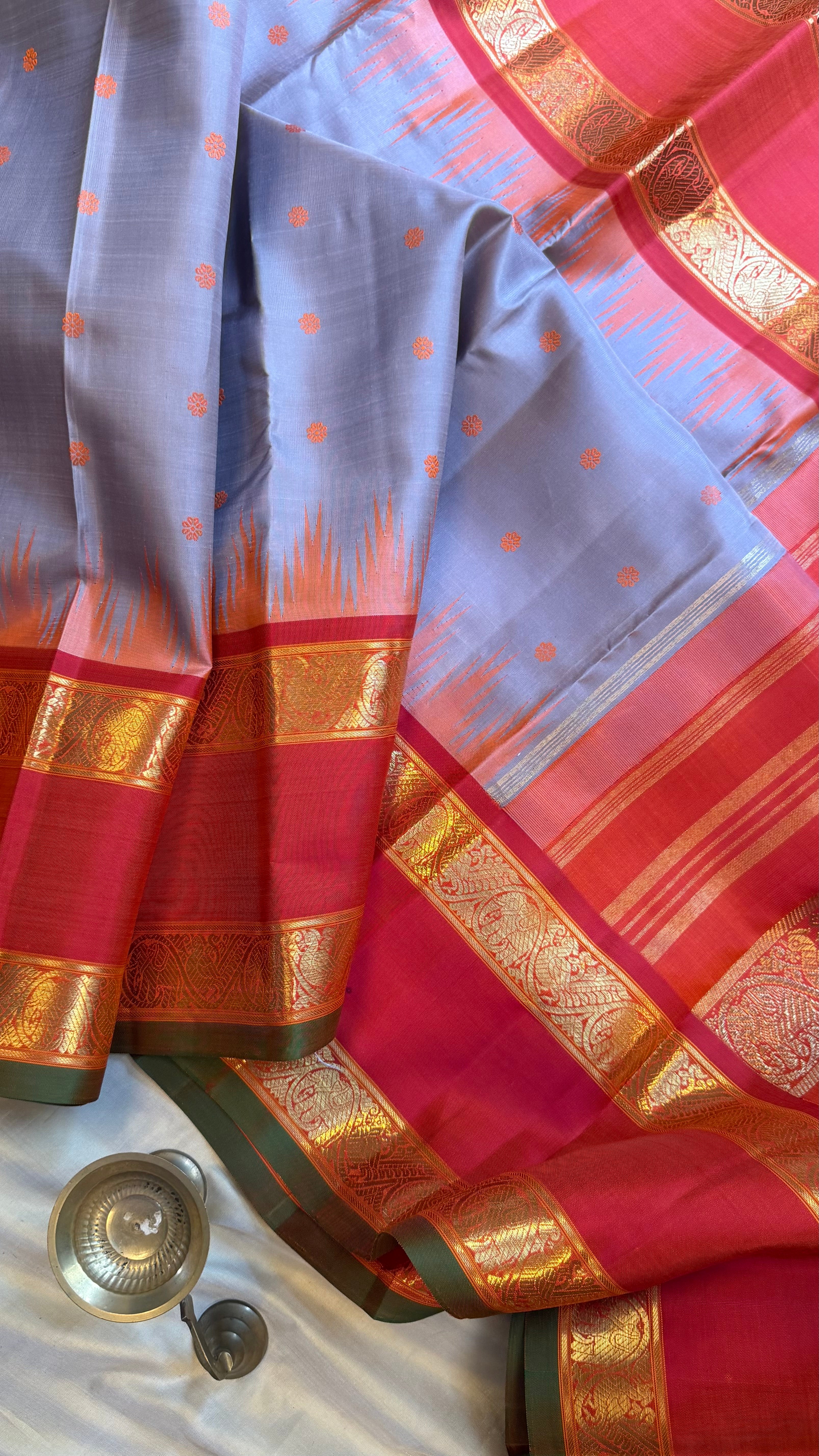 Vintage recreation Korvai / Kanjipuram silk