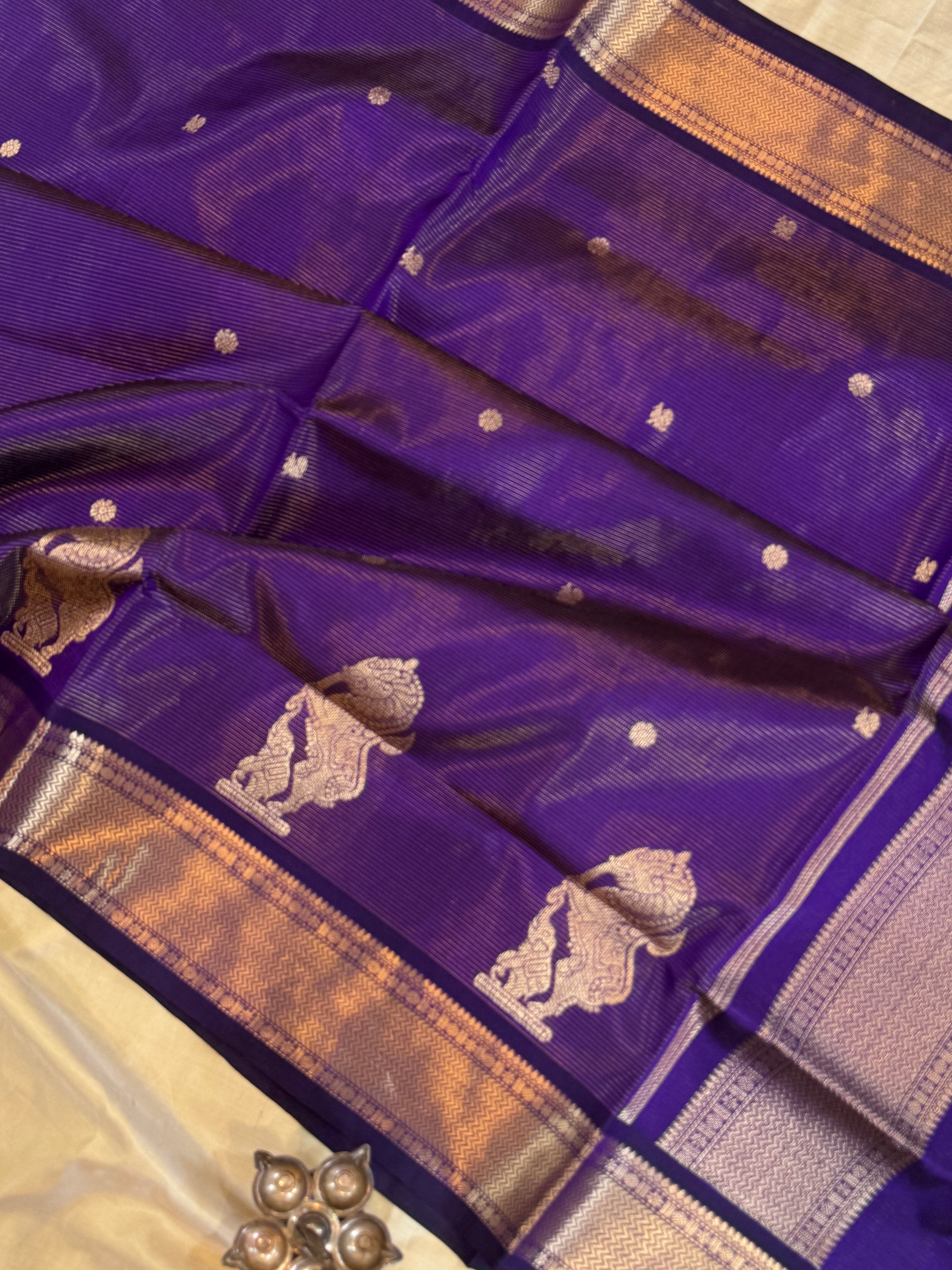 Purple Yazhli pet mercidised premium silk cotton