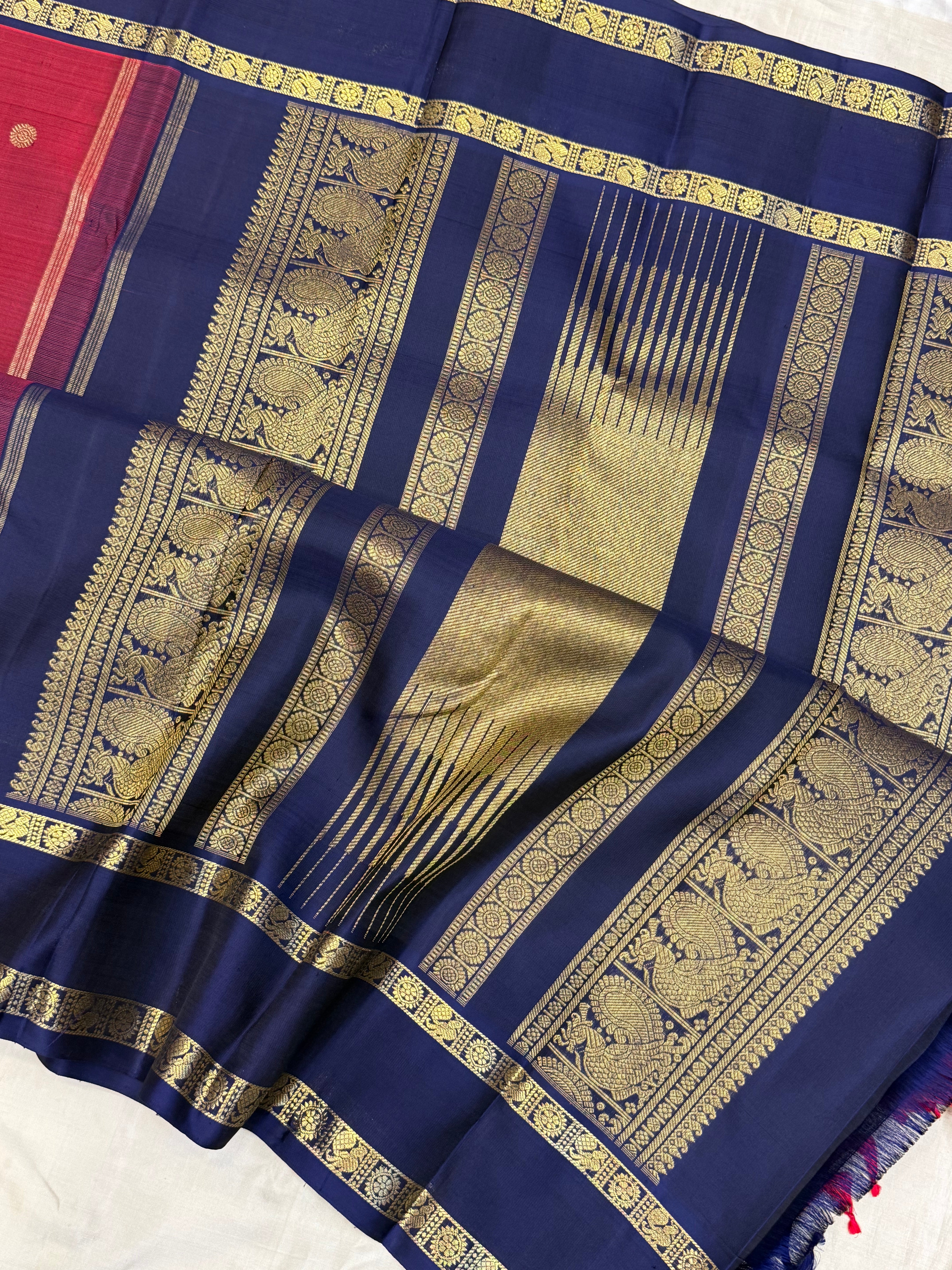 Kalyani : deep brick retta pet / kanjipuram silk