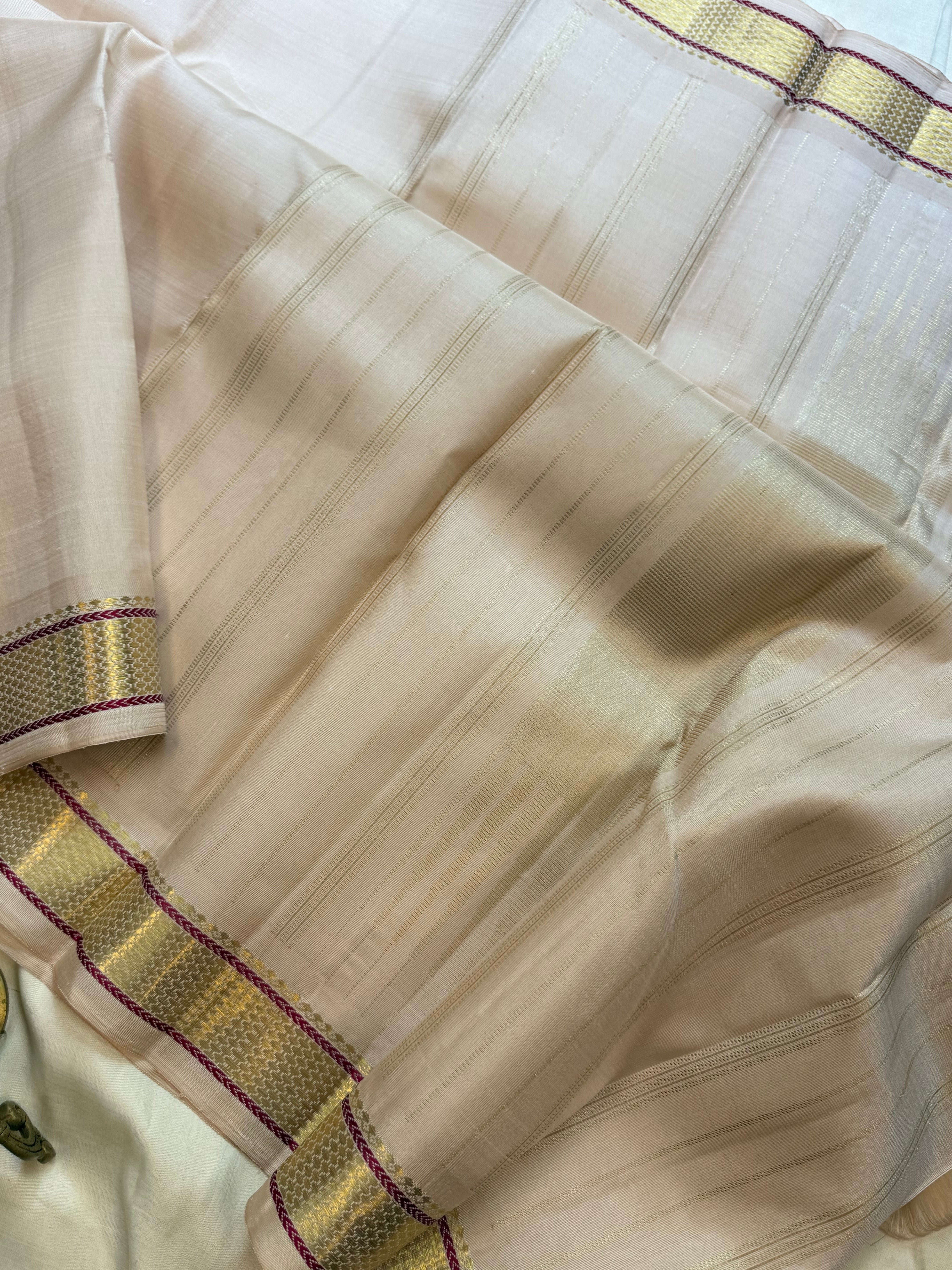 Veshti style saree / simple kanjipuram silk CLSA9768