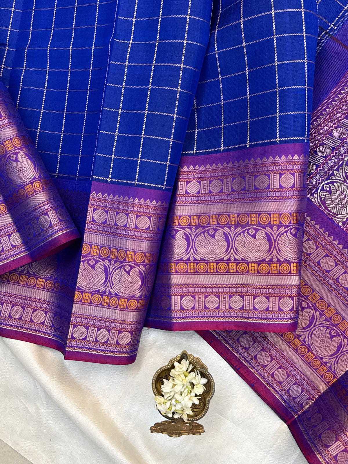 Festivel edit _Special edition _big border with body thread kattam silk saree/clsa 12407