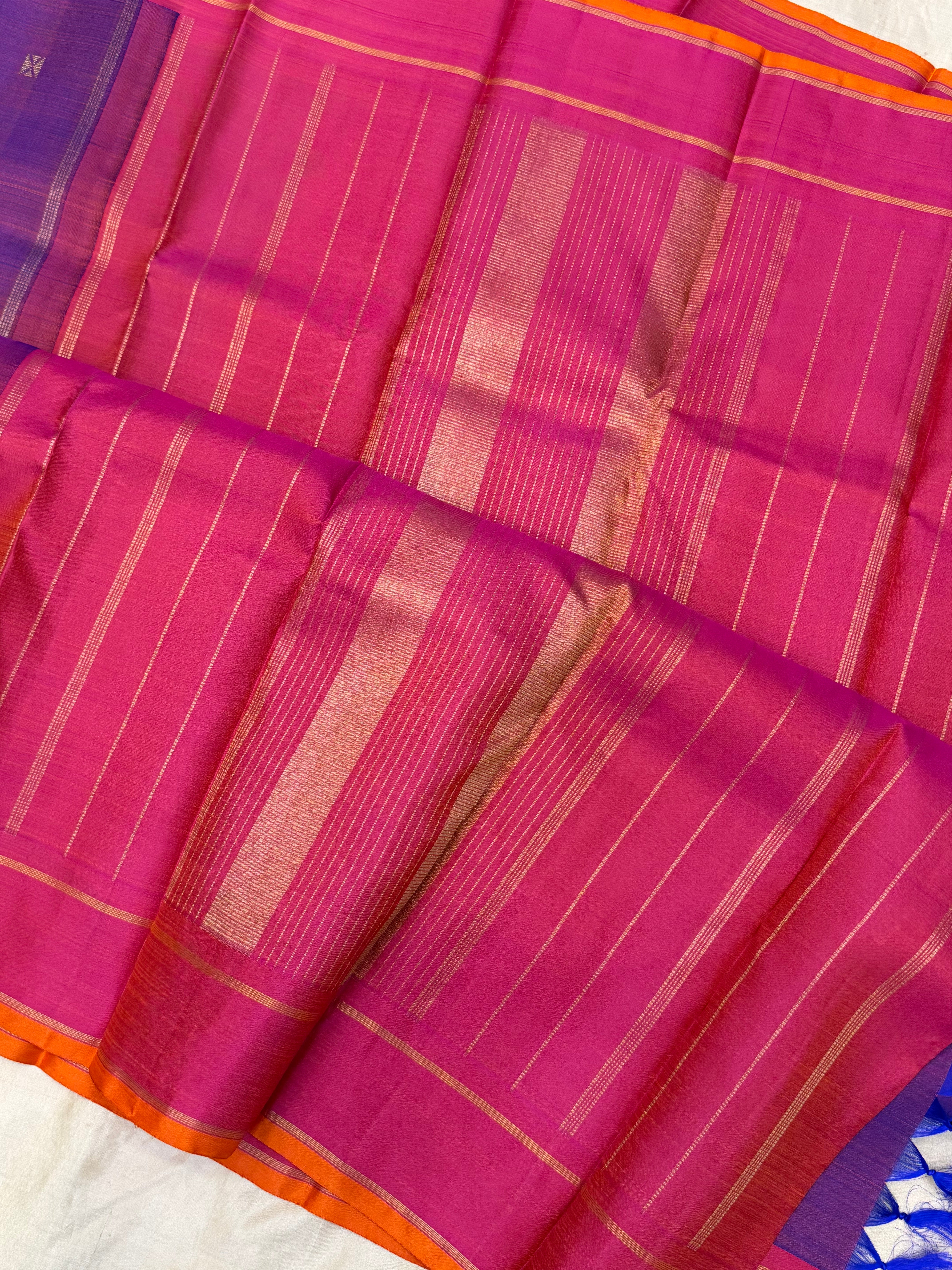 Kalyani : purple shot pink / Kanjipuram silk