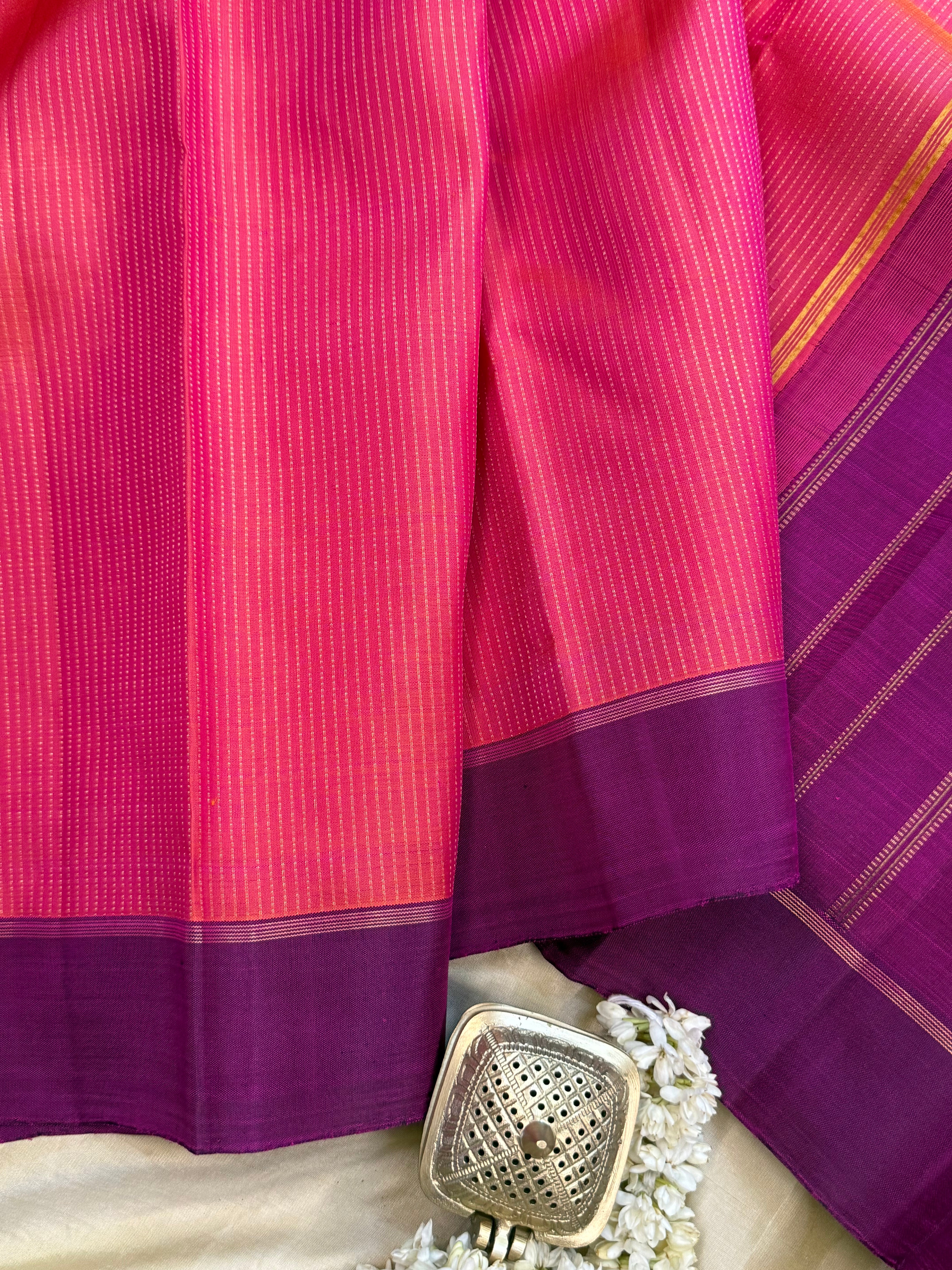 Pinkish purple oosivanam / Kanjipuram silk