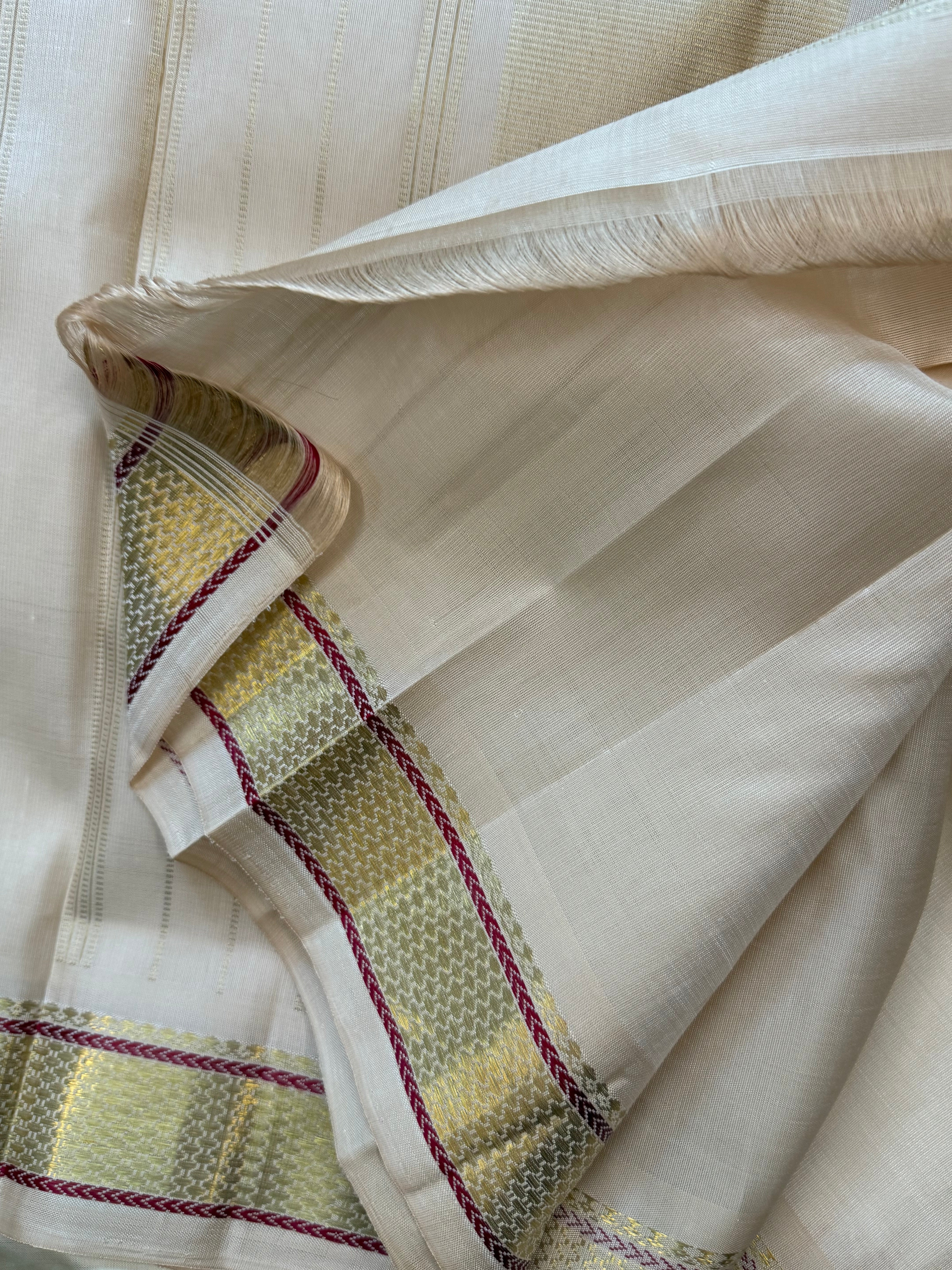 Veshti style saree / simple kanjipuram silk CLSA9768