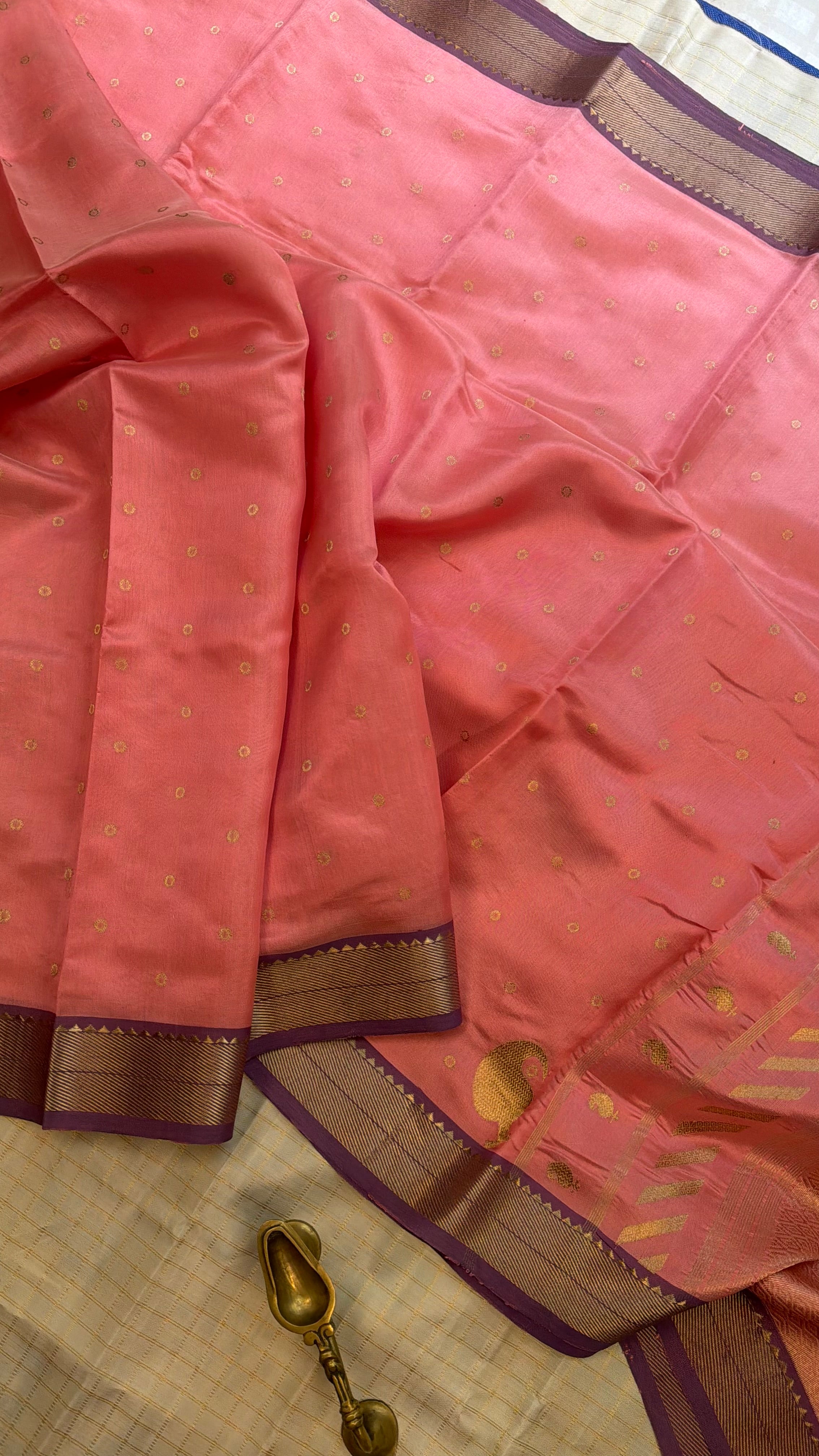 Revival ektara Butta Chanderi silk