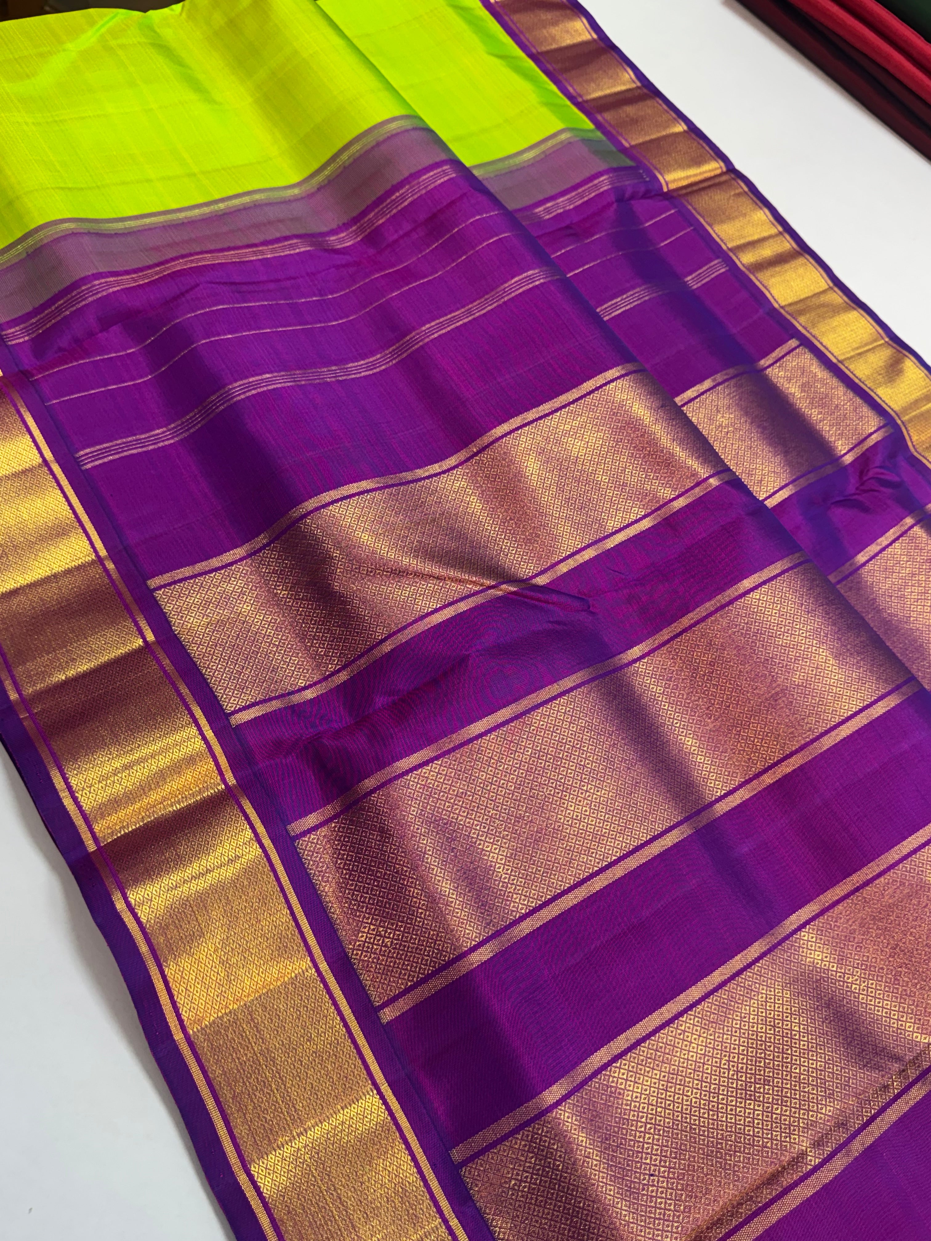 2g Sneha green kai korvai 10 yardssaree